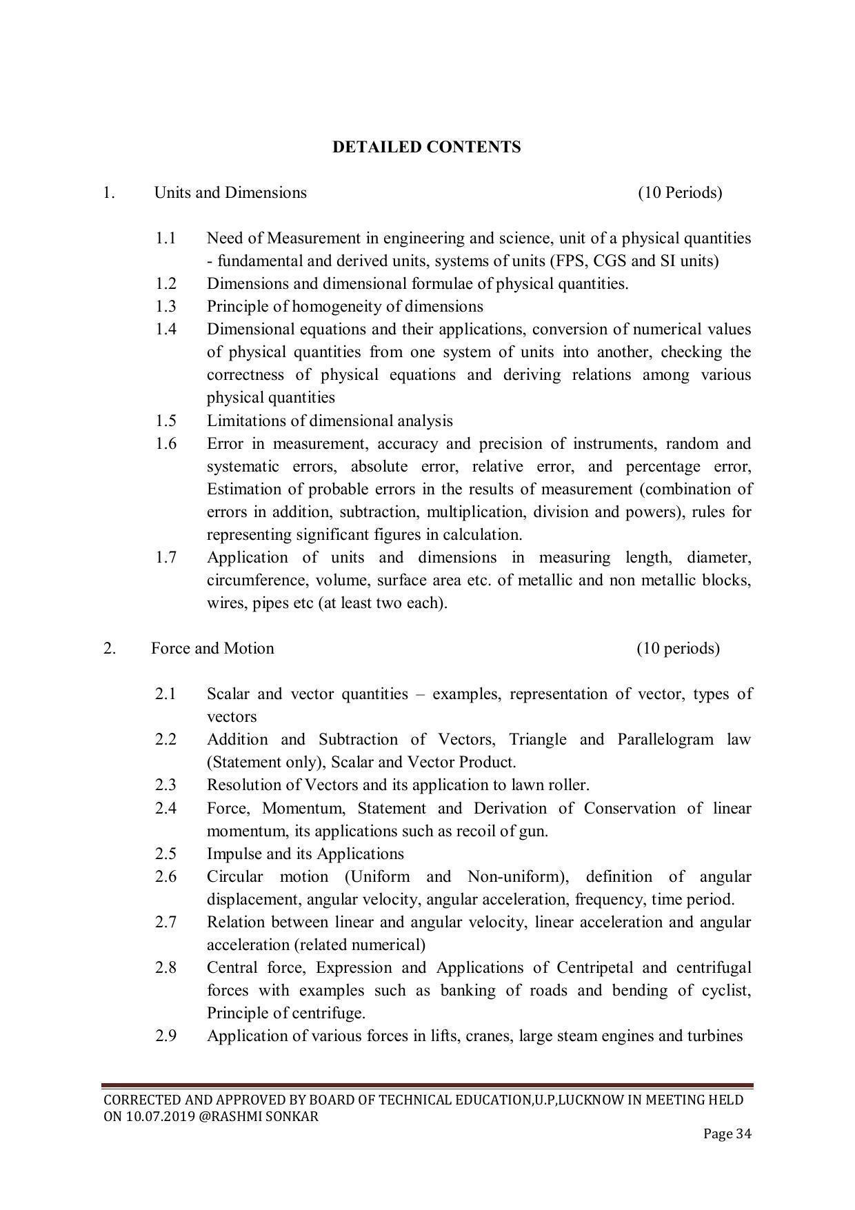 EFFECTIVE FROM JULY 2019-20 - SIX SEMESTER DIPLOMA COURSE IN CHEMICAL ENGINEERING - Page 34