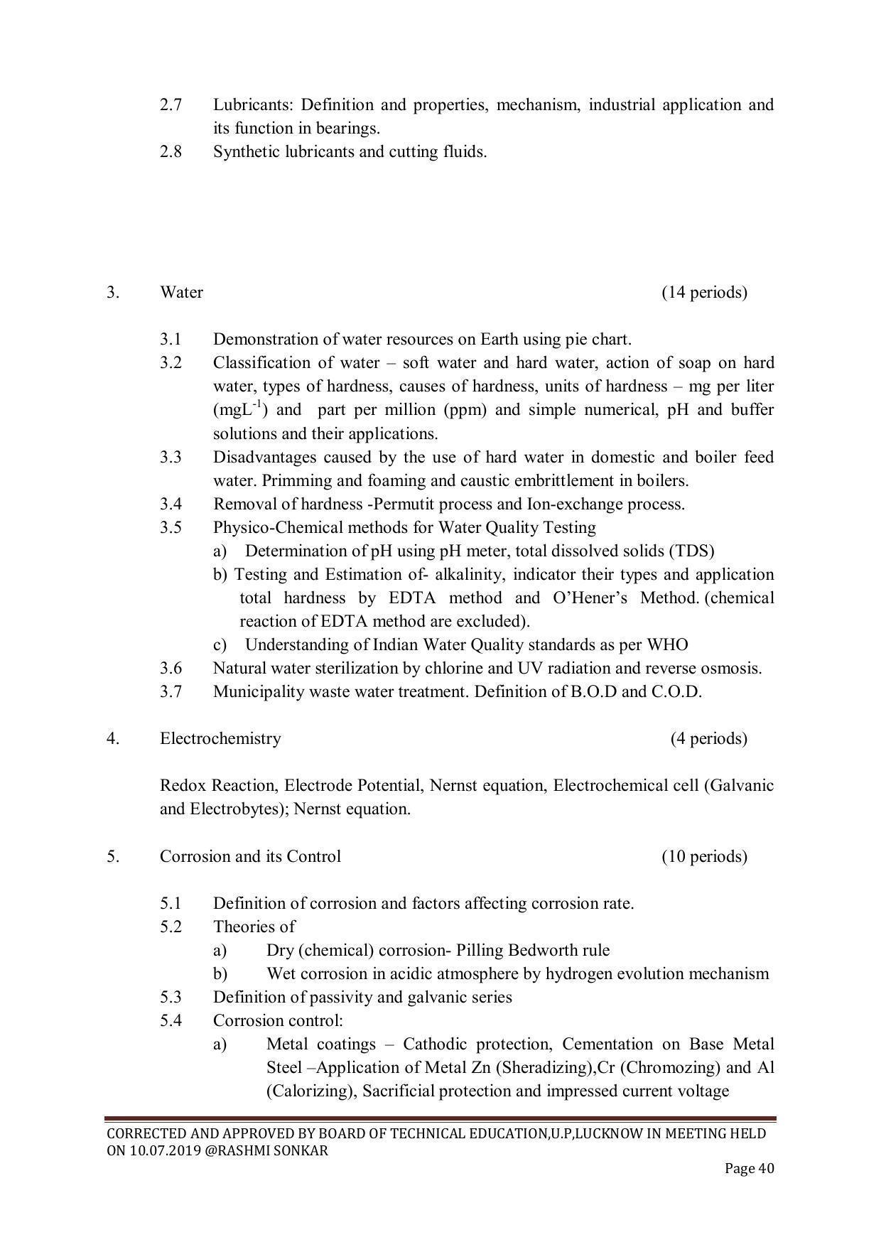 EFFECTIVE FROM JULY 2019-20 - SIX SEMESTER DIPLOMA COURSE IN CHEMICAL ENGINEERING - Page 40