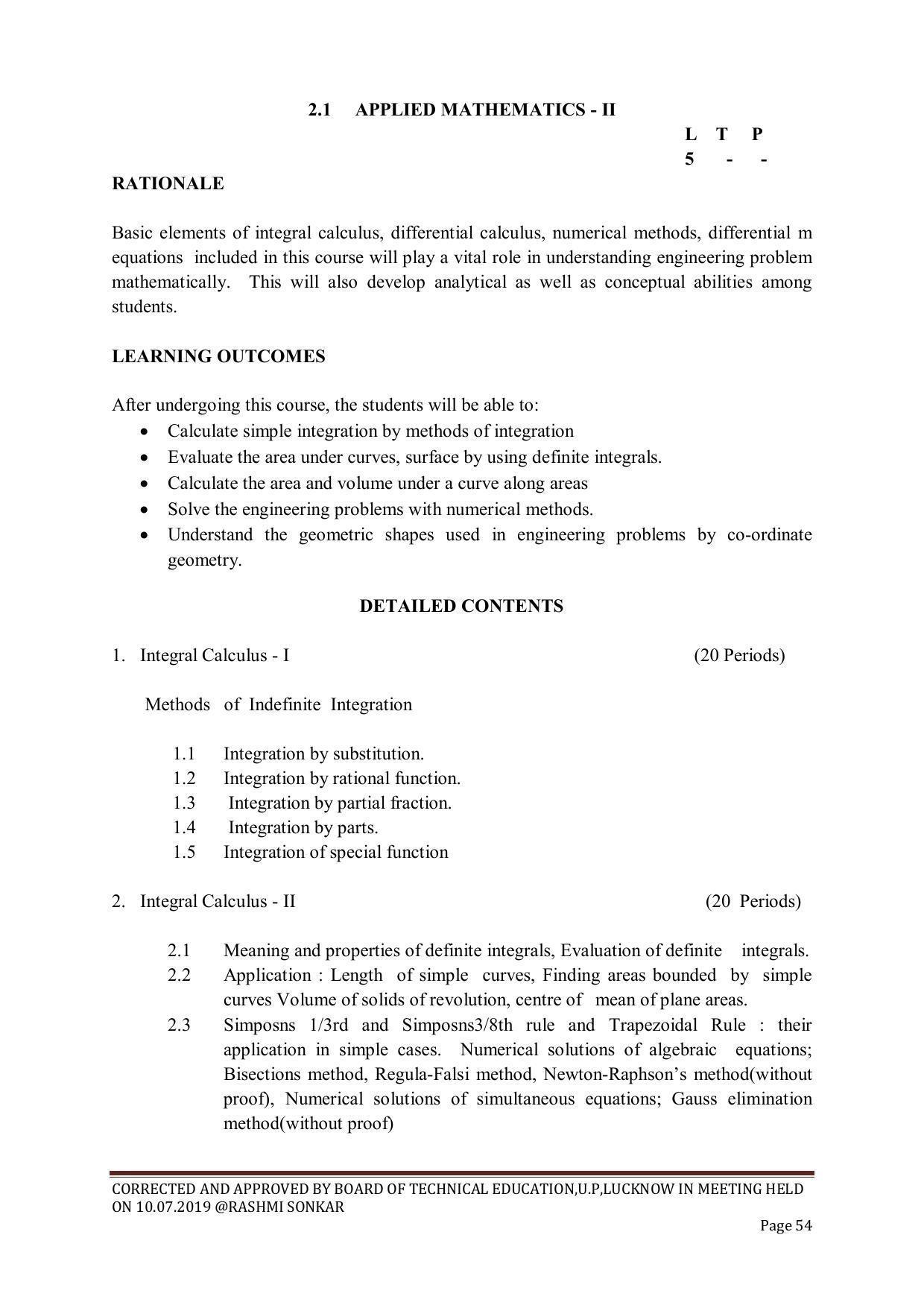 EFFECTIVE FROM JULY 2019-20 - SIX SEMESTER DIPLOMA COURSE IN CHEMICAL ENGINEERING - Page 54