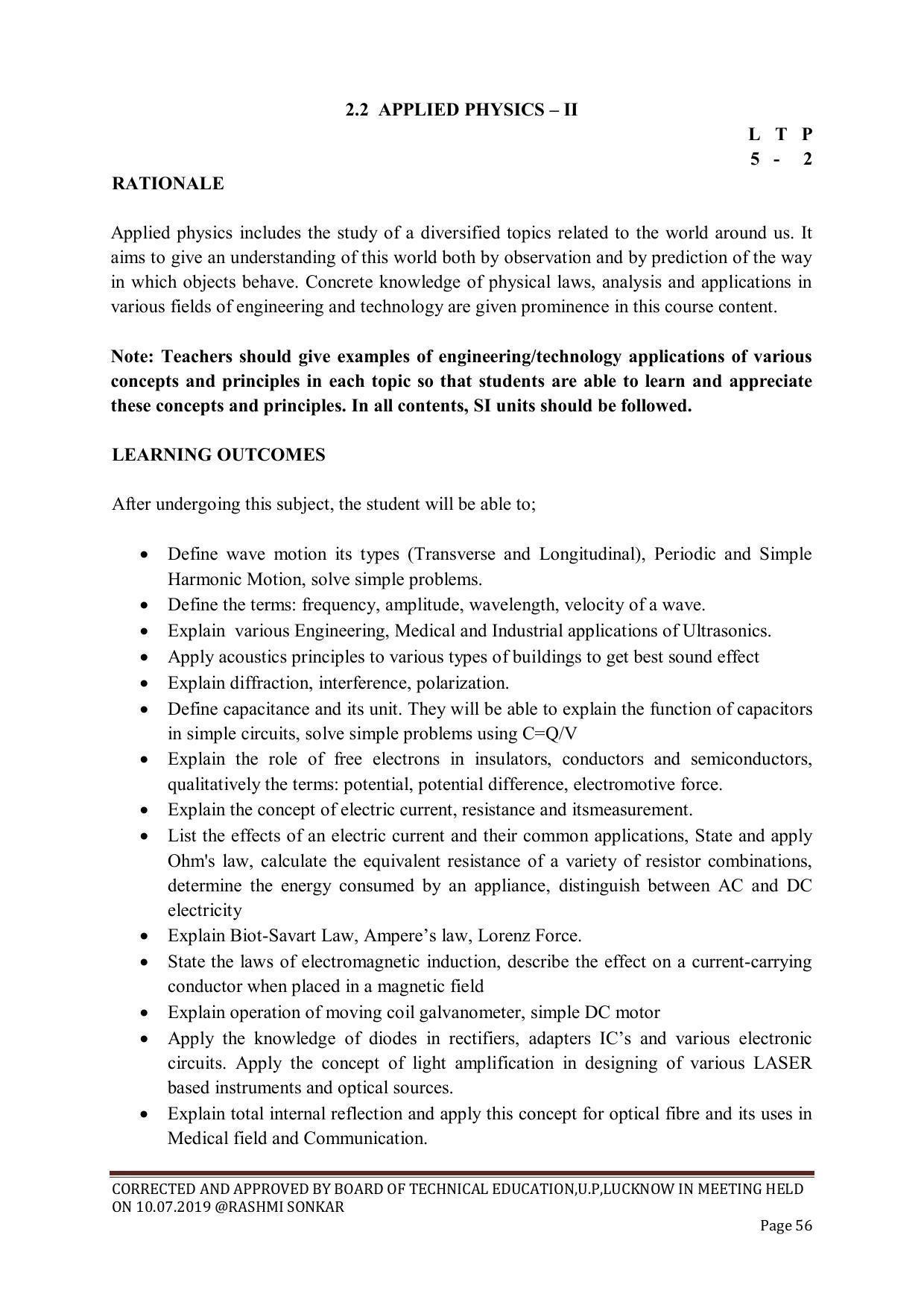 EFFECTIVE FROM JULY 2019-20 - SIX SEMESTER DIPLOMA COURSE IN CHEMICAL ENGINEERING - Page 56