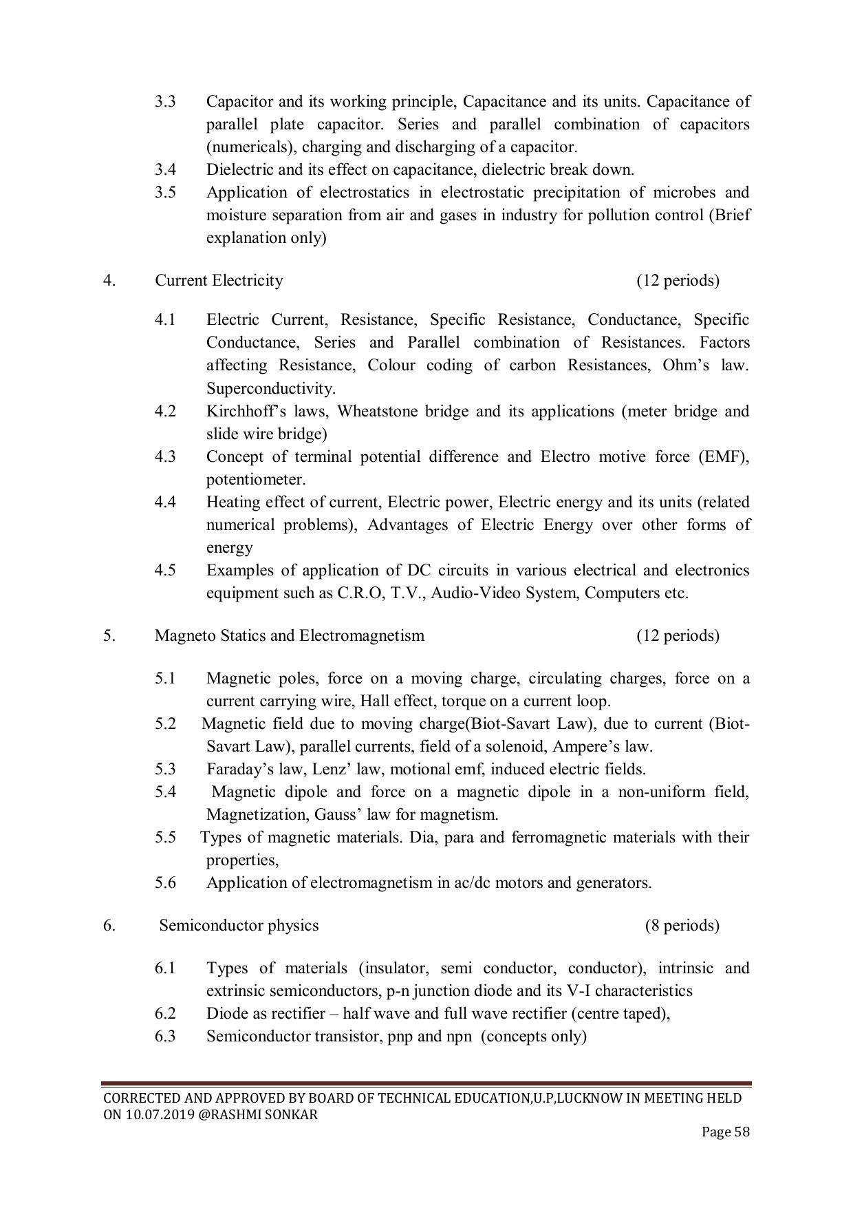 EFFECTIVE FROM JULY 2019-20 - SIX SEMESTER DIPLOMA COURSE IN CHEMICAL ENGINEERING - Page 58