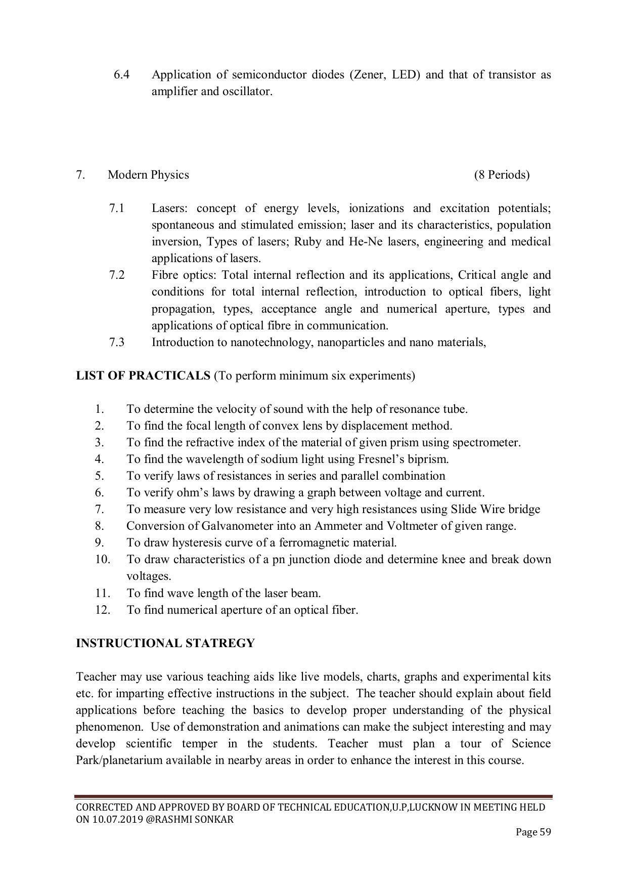 EFFECTIVE FROM JULY 2019-20 - SIX SEMESTER DIPLOMA COURSE IN CHEMICAL ENGINEERING - Page 59
