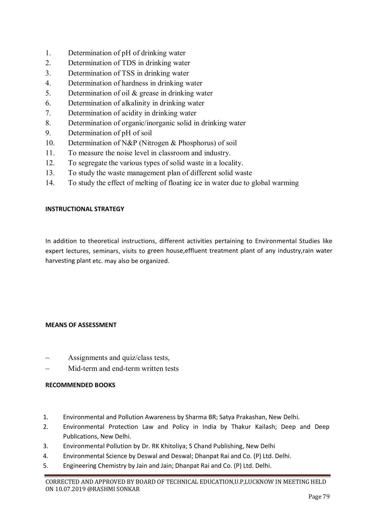 EFFECTIVE FROM JULY 2019-20 - SIX SEMESTER DIPLOMA COURSE IN CHEMICAL ENGINEERING - Page 79