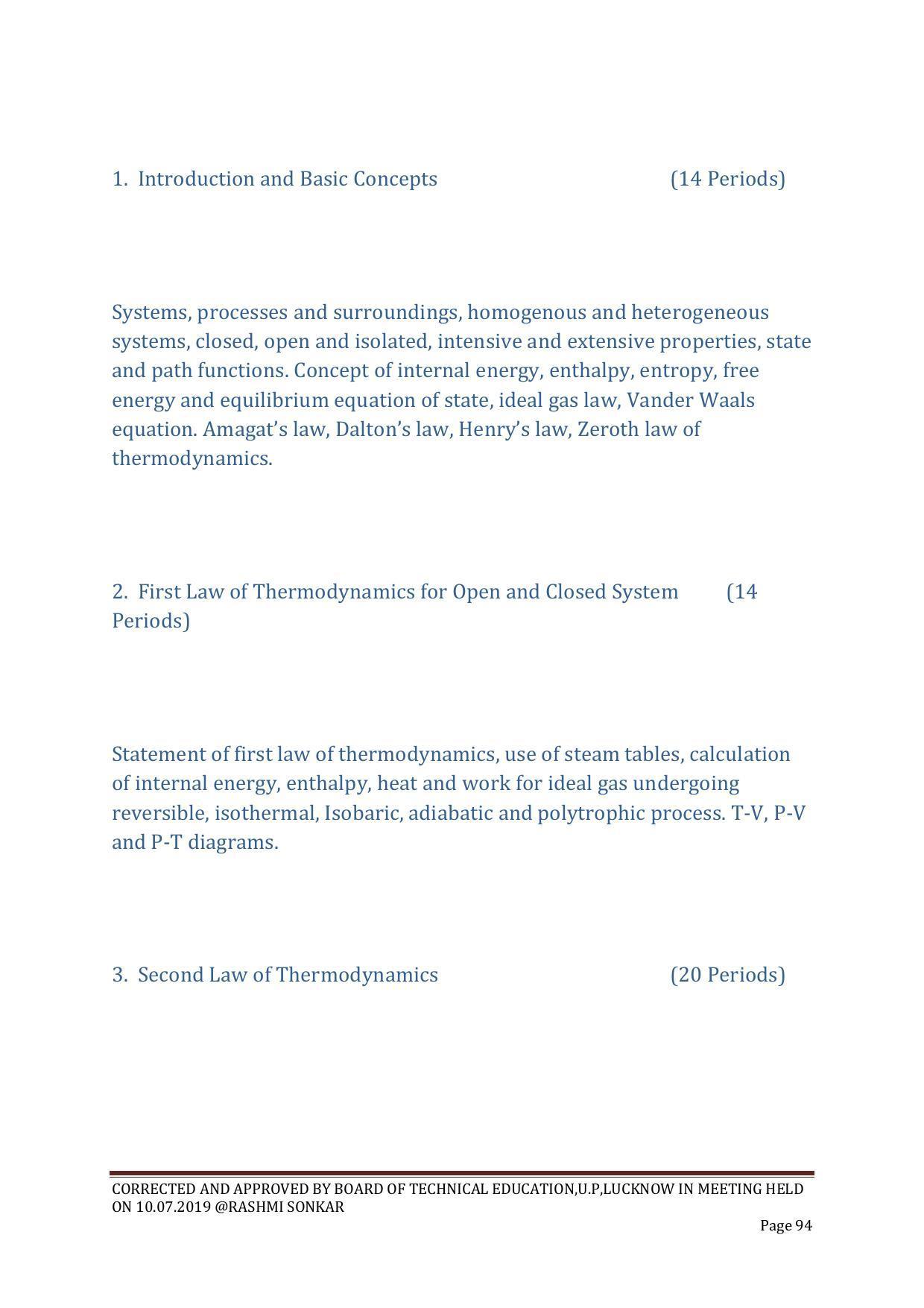 EFFECTIVE FROM JULY 2019-20 - SIX SEMESTER DIPLOMA COURSE IN CHEMICAL ENGINEERING - Page 94