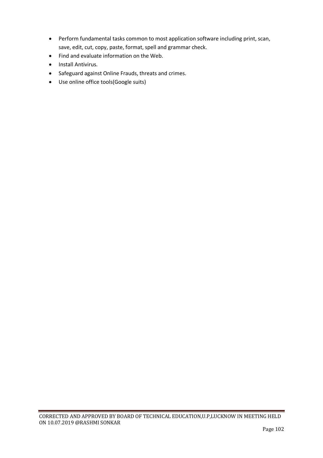 EFFECTIVE FROM JULY 2019-20 - SIX SEMESTER DIPLOMA COURSE IN CHEMICAL ENGINEERING - Page 102