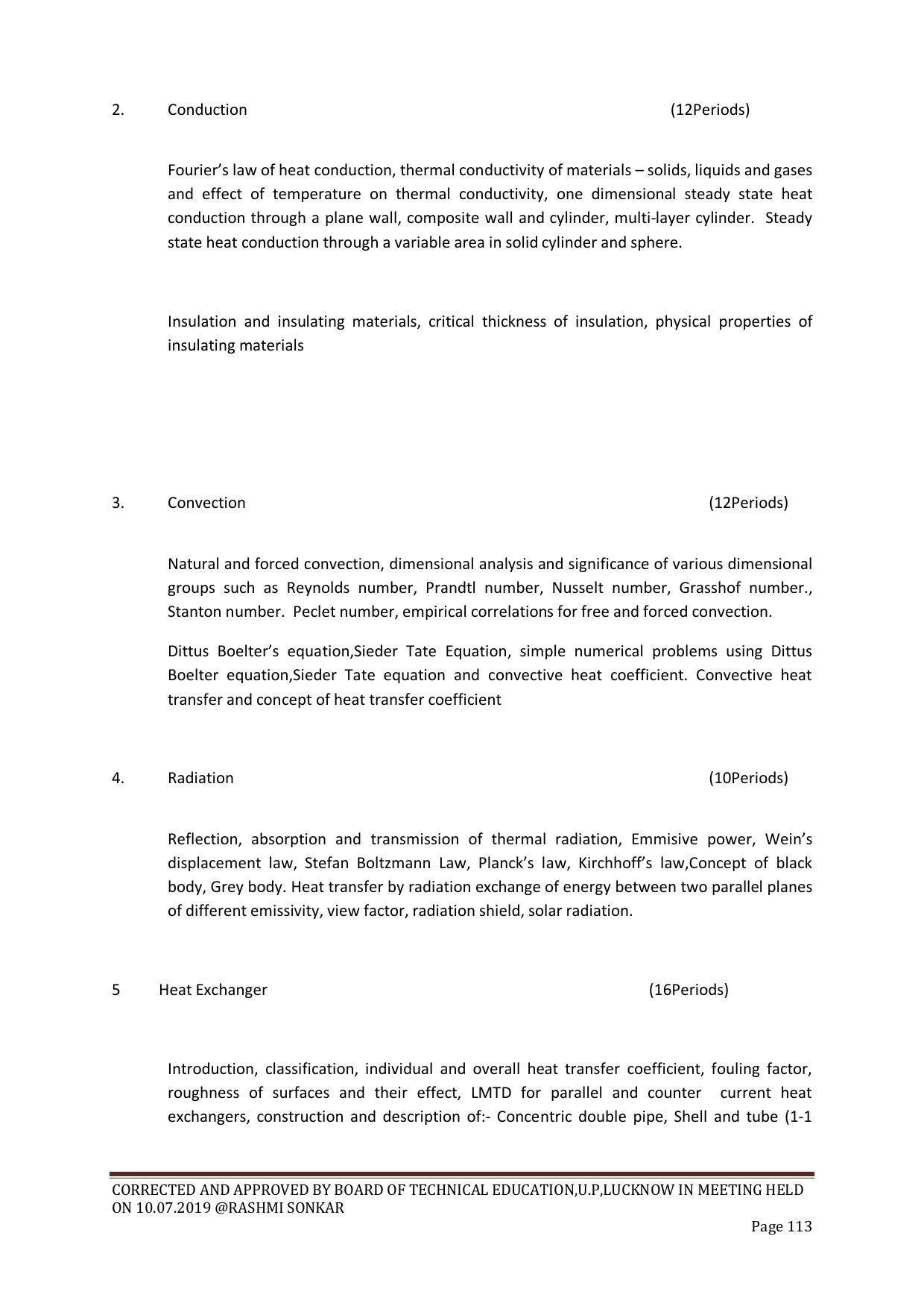 EFFECTIVE FROM JULY 2019-20 - SIX SEMESTER DIPLOMA COURSE IN CHEMICAL ENGINEERING - Page 113