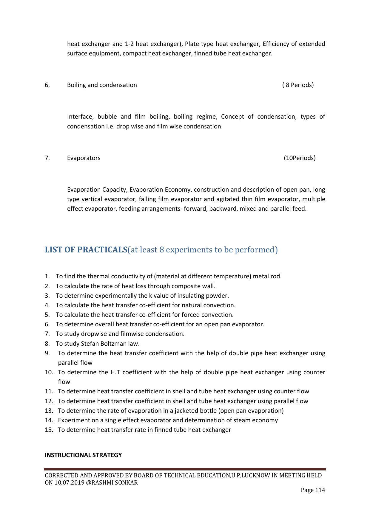 EFFECTIVE FROM JULY 2019-20 - SIX SEMESTER DIPLOMA COURSE IN CHEMICAL ENGINEERING - Page 114