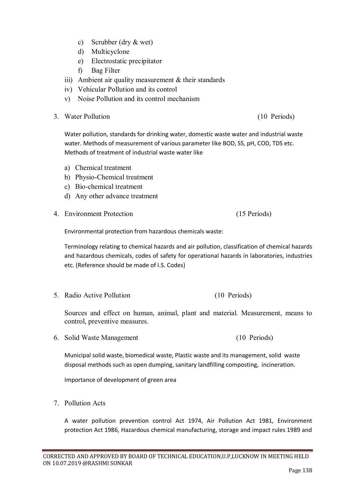 EFFECTIVE FROM JULY 2019-20 - SIX SEMESTER DIPLOMA COURSE IN CHEMICAL ENGINEERING - Page 138