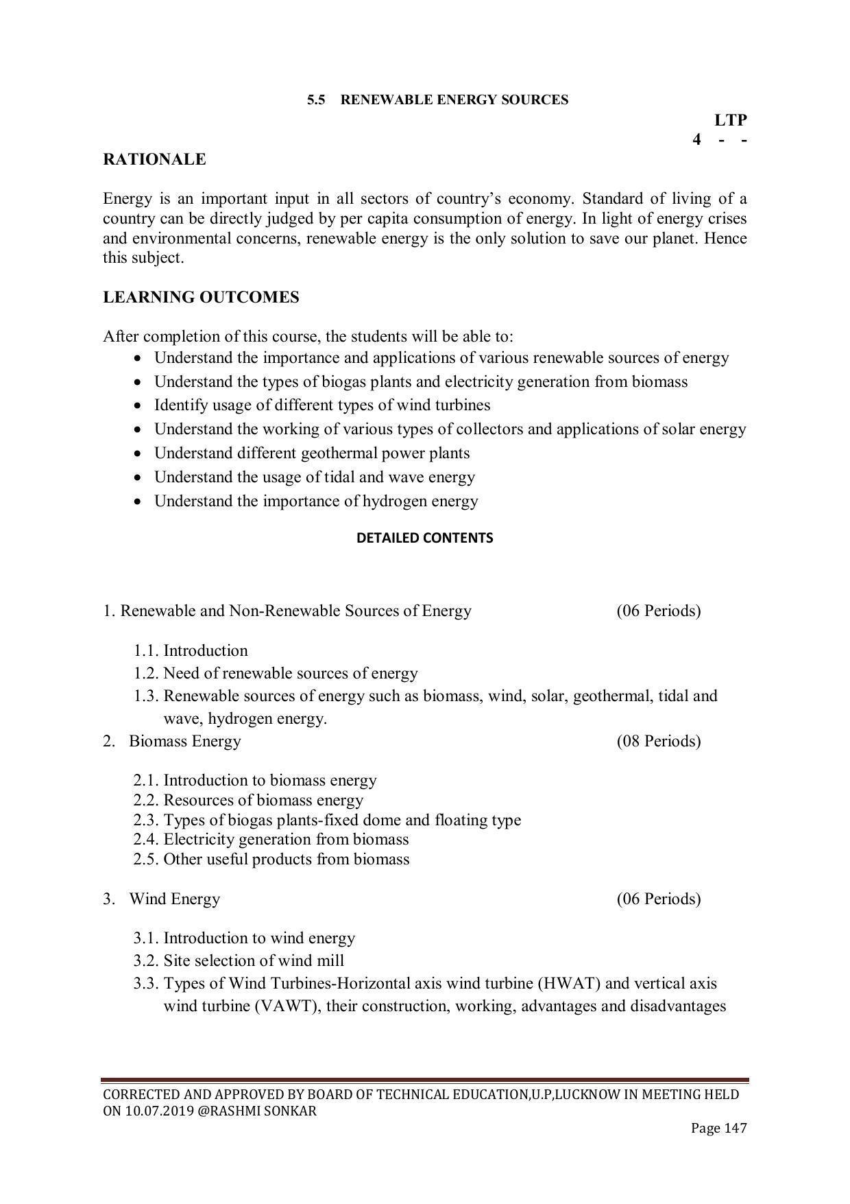 EFFECTIVE FROM JULY 2019-20 - SIX SEMESTER DIPLOMA COURSE IN CHEMICAL ENGINEERING - Page 147
