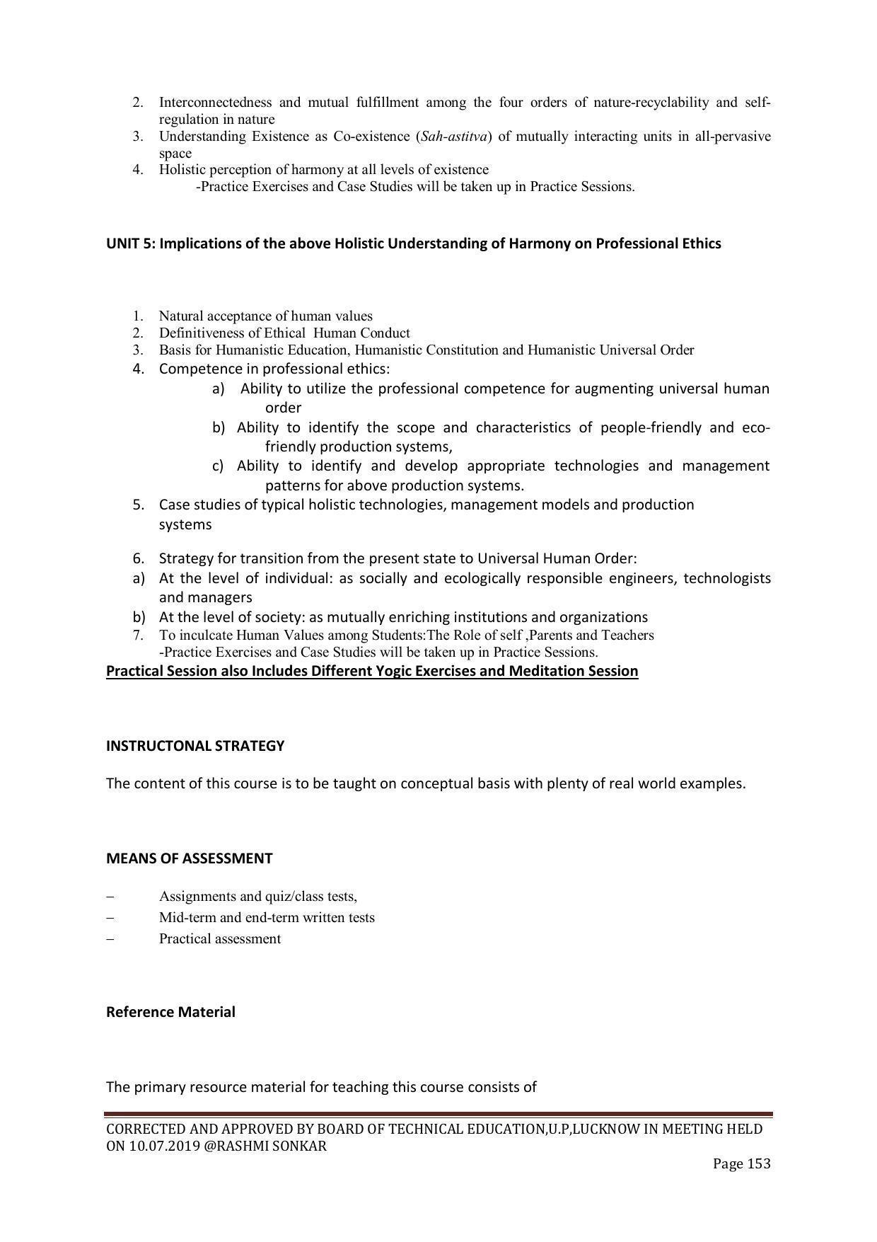 EFFECTIVE FROM JULY 2019-20 - SIX SEMESTER DIPLOMA COURSE IN CHEMICAL ENGINEERING - Page 153