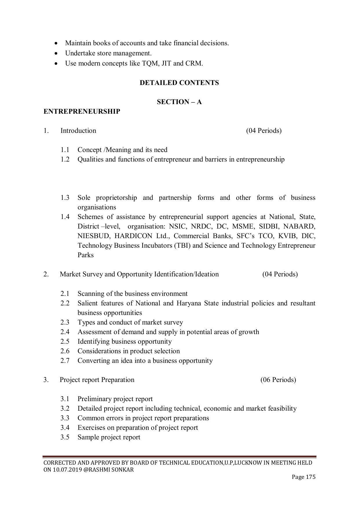 EFFECTIVE FROM JULY 2019-20 - SIX SEMESTER DIPLOMA COURSE IN CHEMICAL ENGINEERING - Page 175
