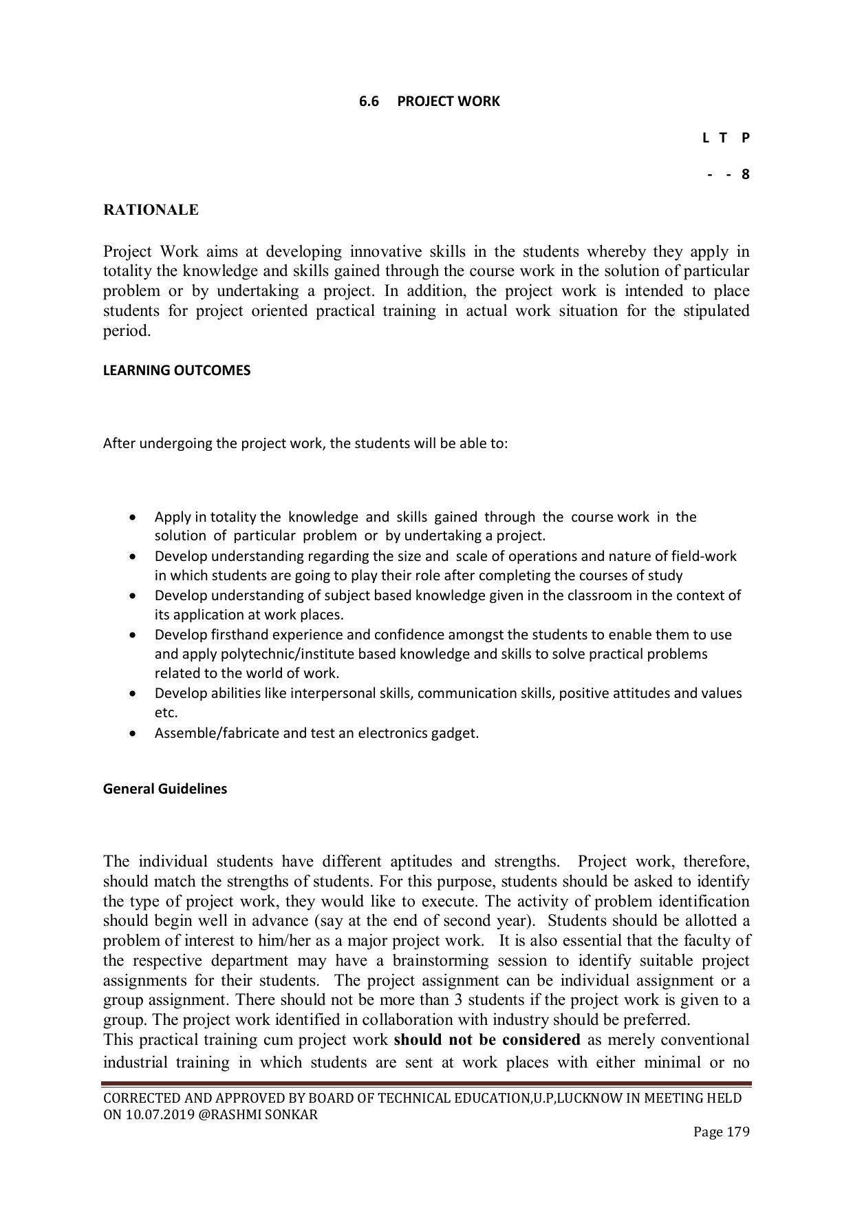EFFECTIVE FROM JULY 2019-20 - SIX SEMESTER DIPLOMA COURSE IN CHEMICAL ENGINEERING - Page 179