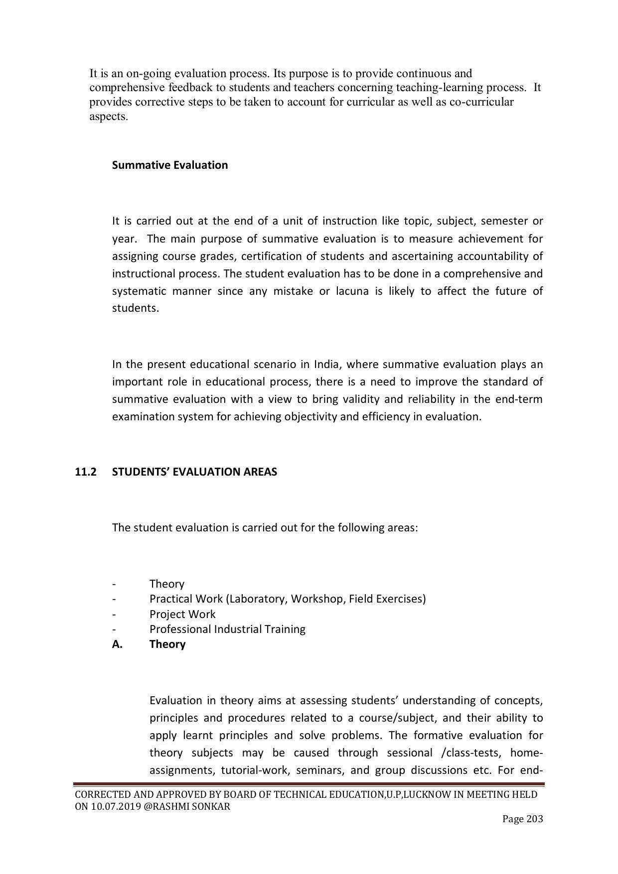 EFFECTIVE FROM JULY 2019-20 - SIX SEMESTER DIPLOMA COURSE IN CHEMICAL ENGINEERING - Page 203