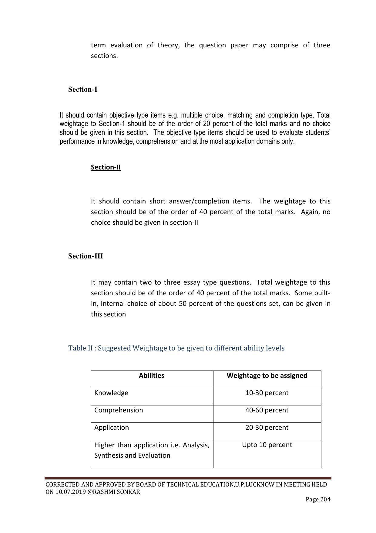 EFFECTIVE FROM JULY 2019-20 - SIX SEMESTER DIPLOMA COURSE IN CHEMICAL ENGINEERING - Page 204