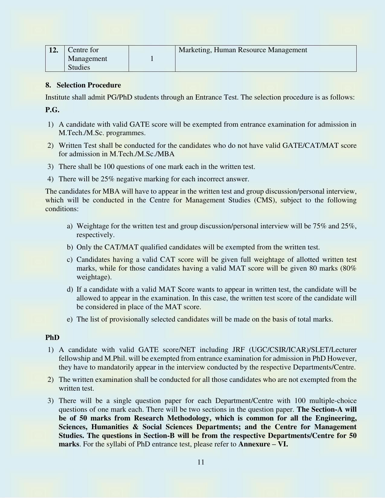 NERIST PG Exam - Page 12
