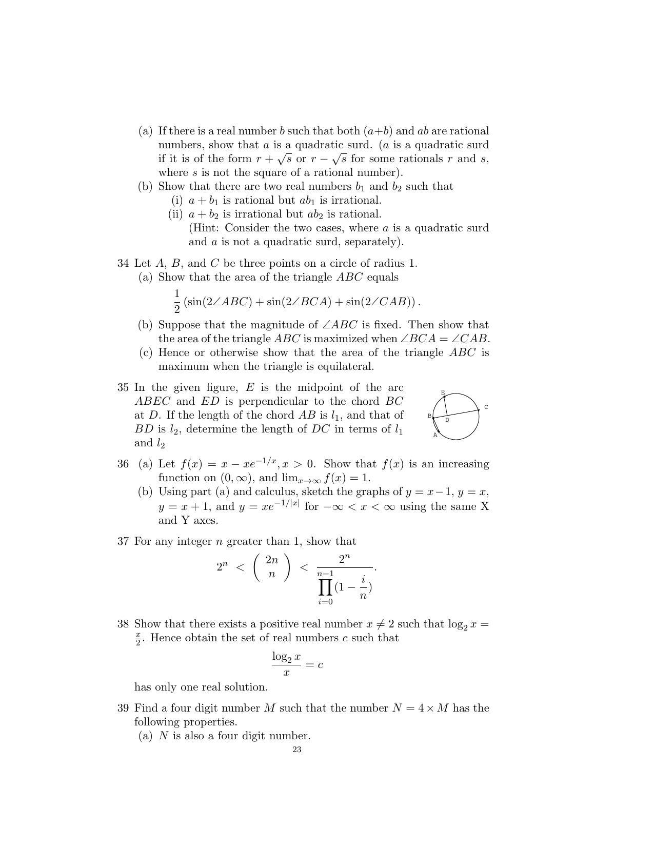 ISI Admission Test B.Stat UGA 2016 Sample Paper - Page 23