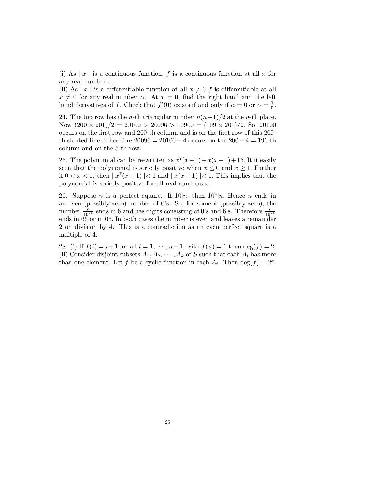 ISI Admission Test B.Stat UGA 2016 Sample Paper - Page 26