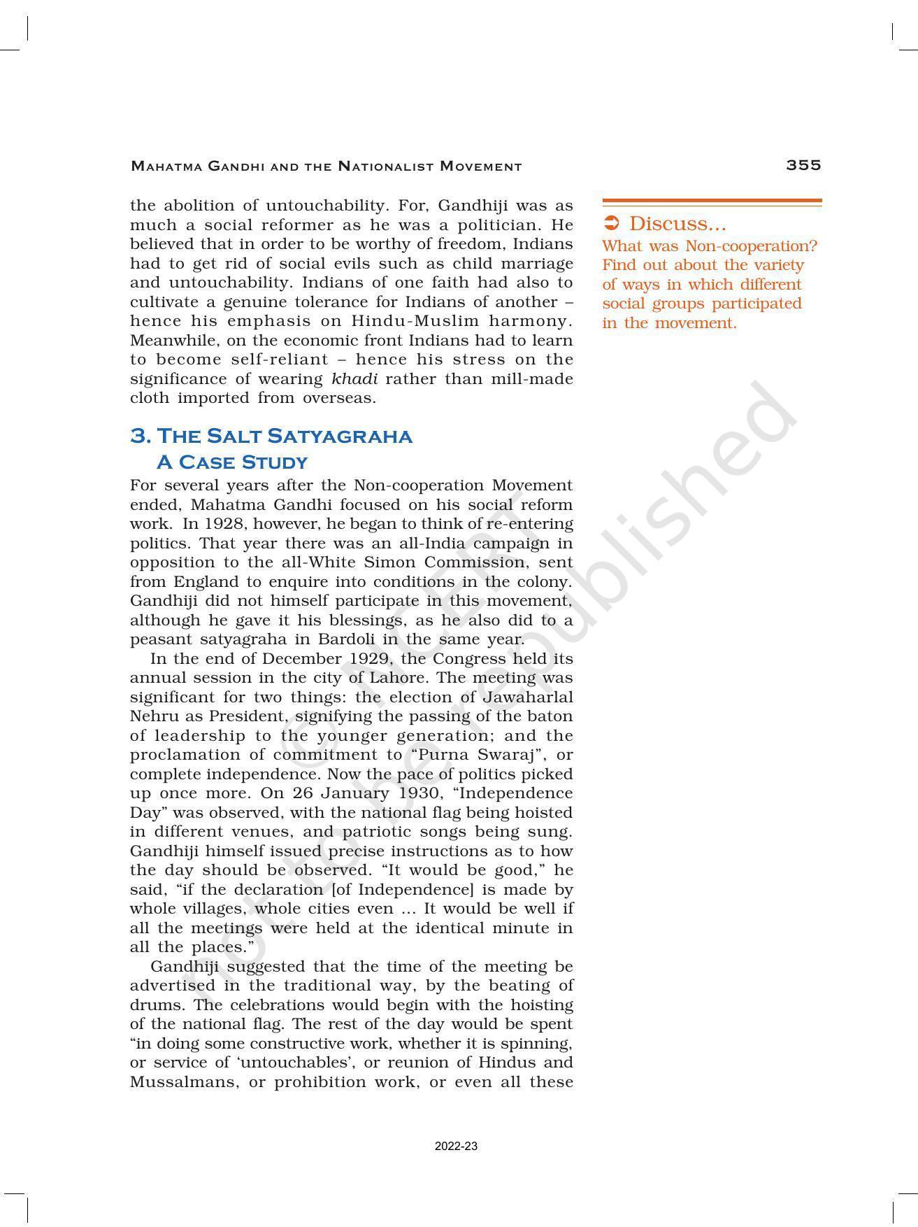 NCERT Book for Class 12 History (Part-III) Chapter 13 Mahatma Gandhi and National Movements - Page 10