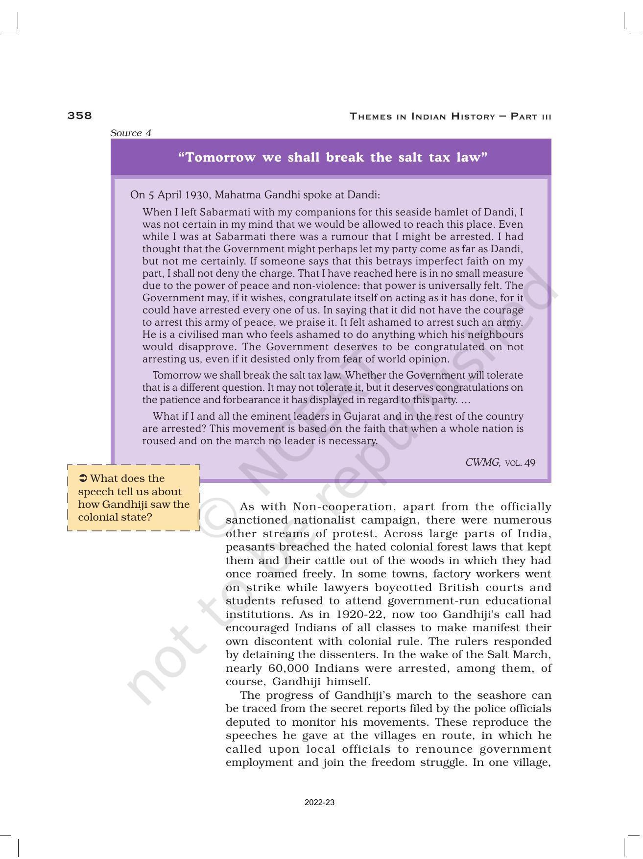 NCERT Book for Class 12 History (Part-III) Chapter 13 Mahatma Gandhi and National Movements - Page 13