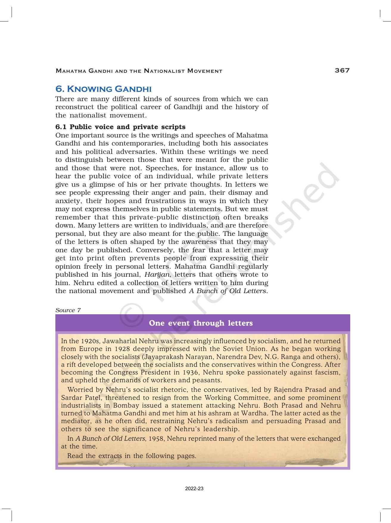 NCERT Book for Class 12 History (Part-III) Chapter 13 Mahatma Gandhi and National Movements - Page 22