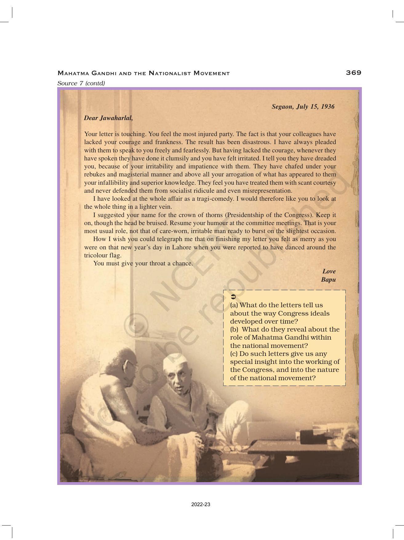 NCERT Book for Class 12 History (Part-III) Chapter 13 Mahatma Gandhi and National Movements - Page 24