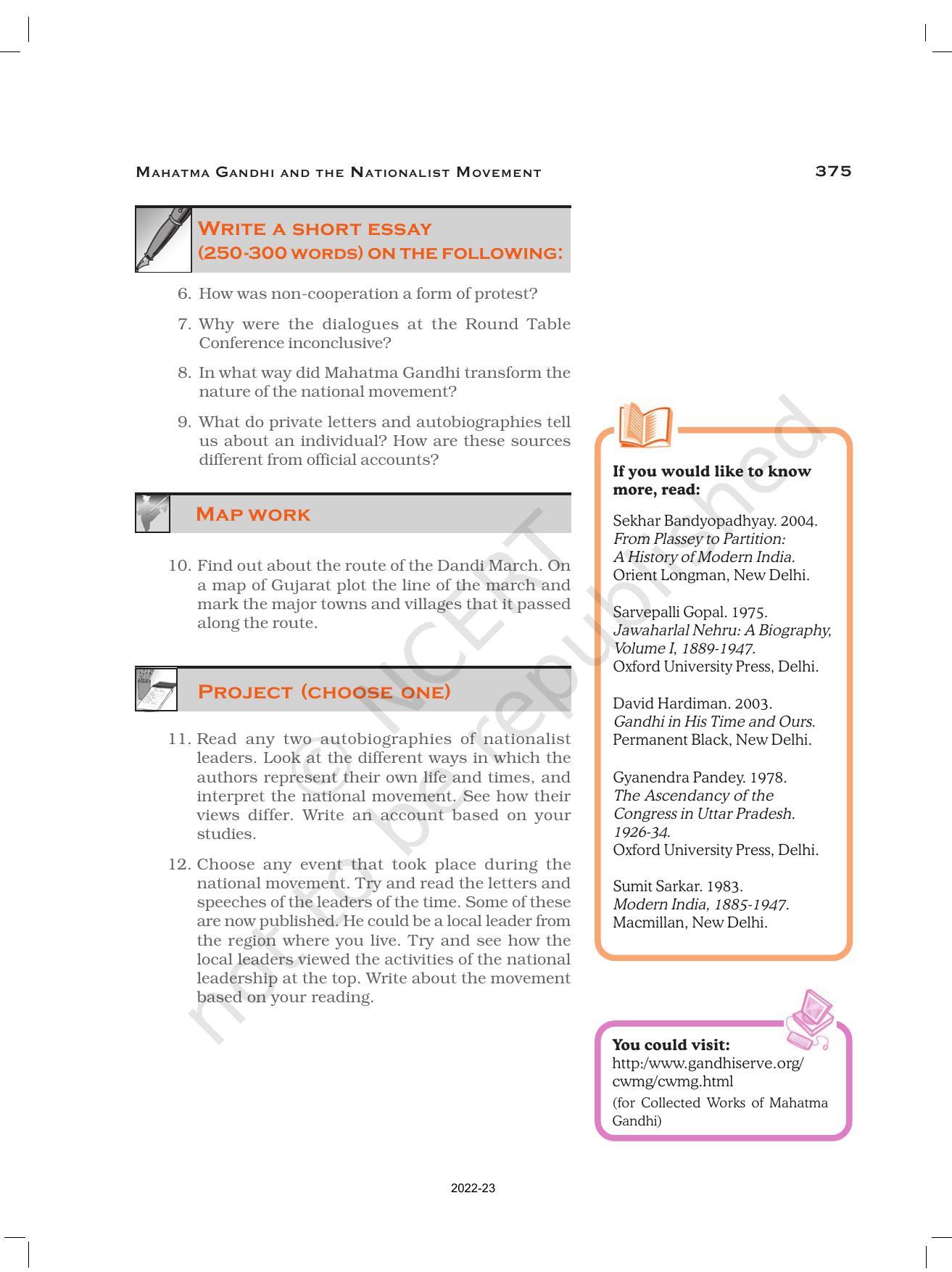 NCERT Book for Class 12 History (Part-III) Chapter 13 Mahatma Gandhi and National Movements - Page 30
