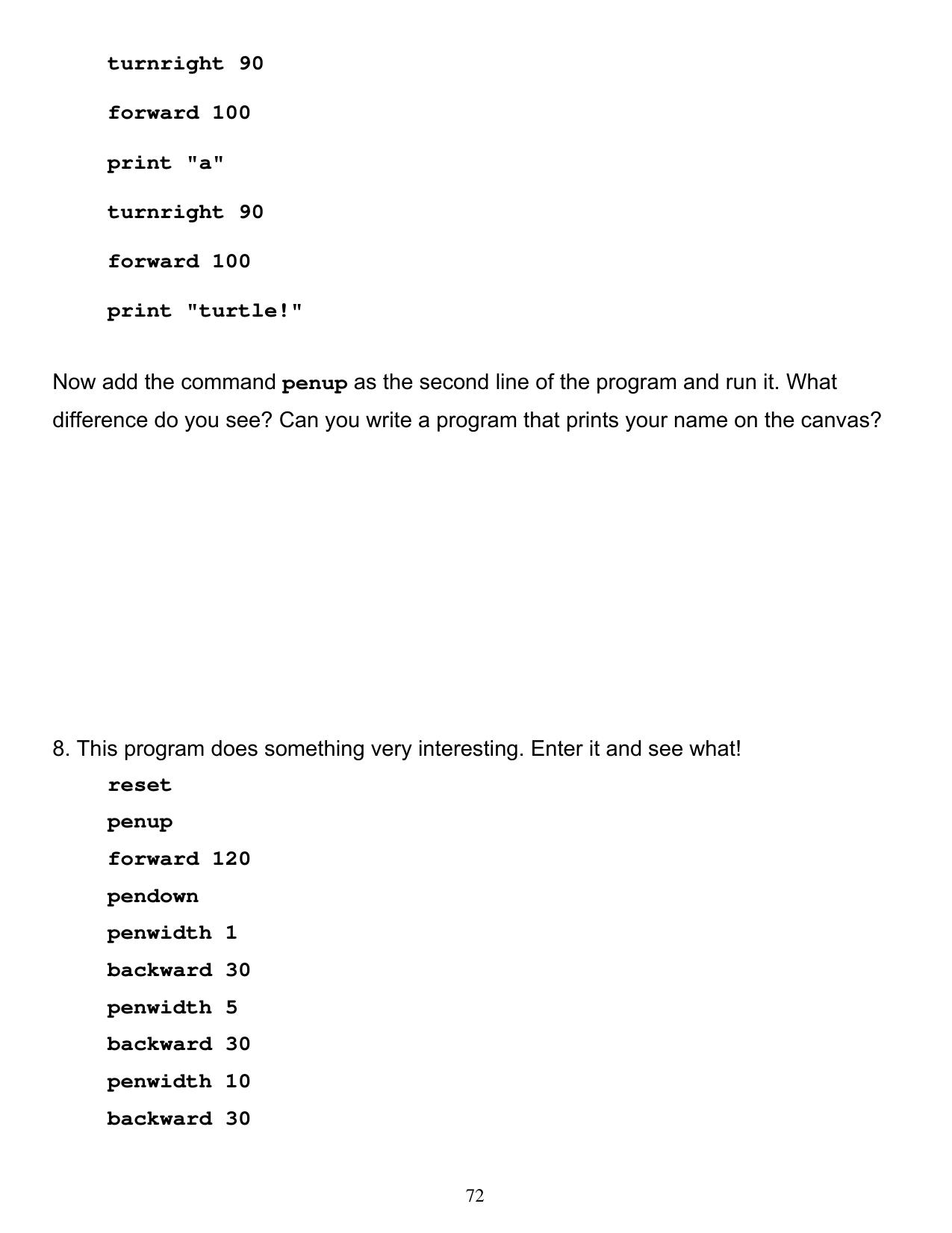 Worksheet for Class 4 Computers Assignment 14 Ms Logo - Page 12
