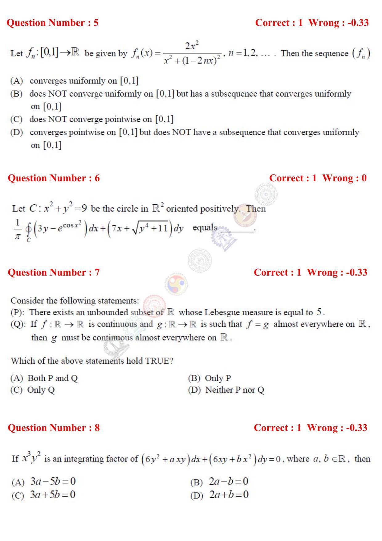 GATE 2017 Mathematics (MA) Question Paper with Answer Key - Page 3