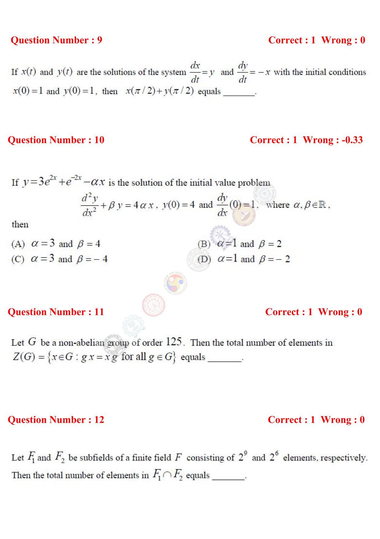 GATE 2017 Mathematics (MA) Question Paper with Answer Key - Page 4