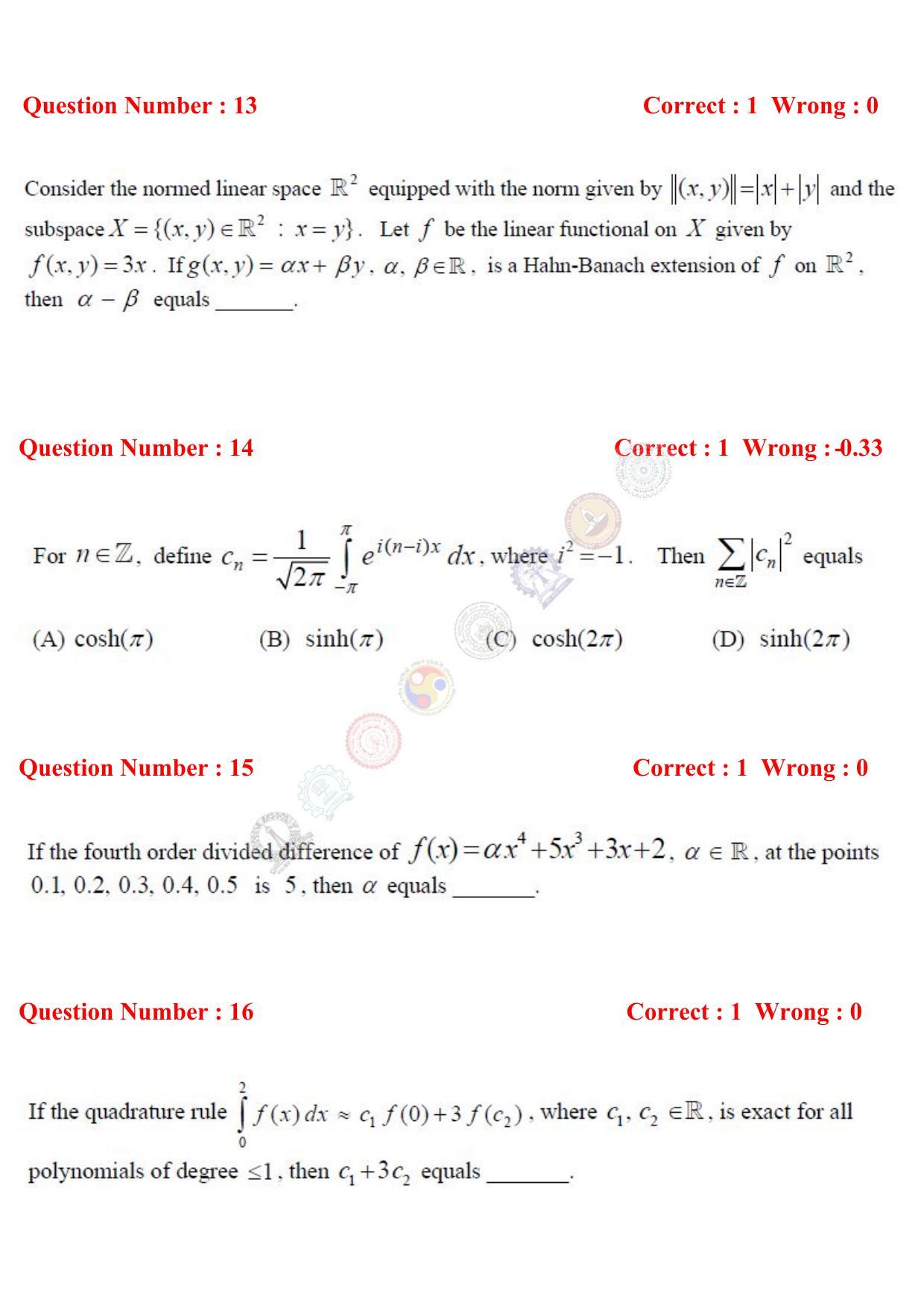GATE 2017 Mathematics (MA) Question Paper with Answer Key - Page 5