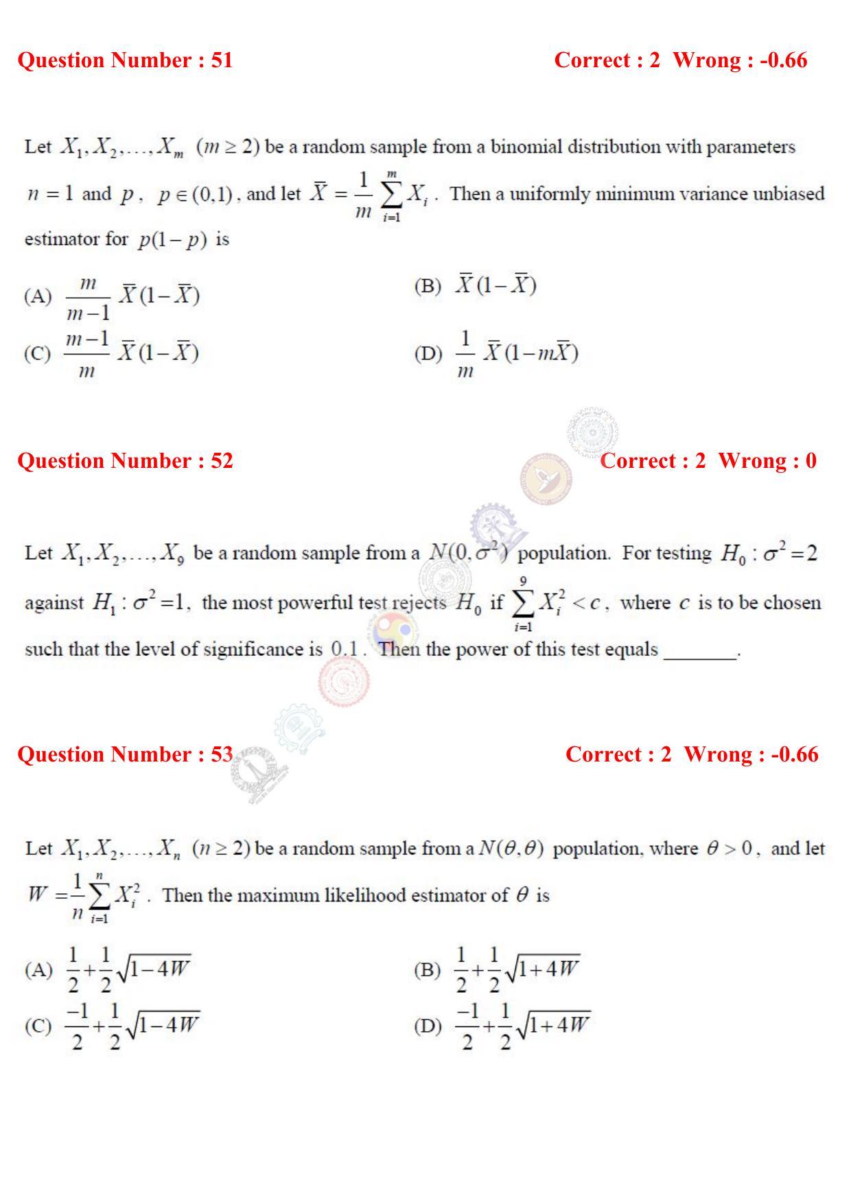 GATE 2017 Mathematics (MA) Question Paper with Answer Key - Page 16
