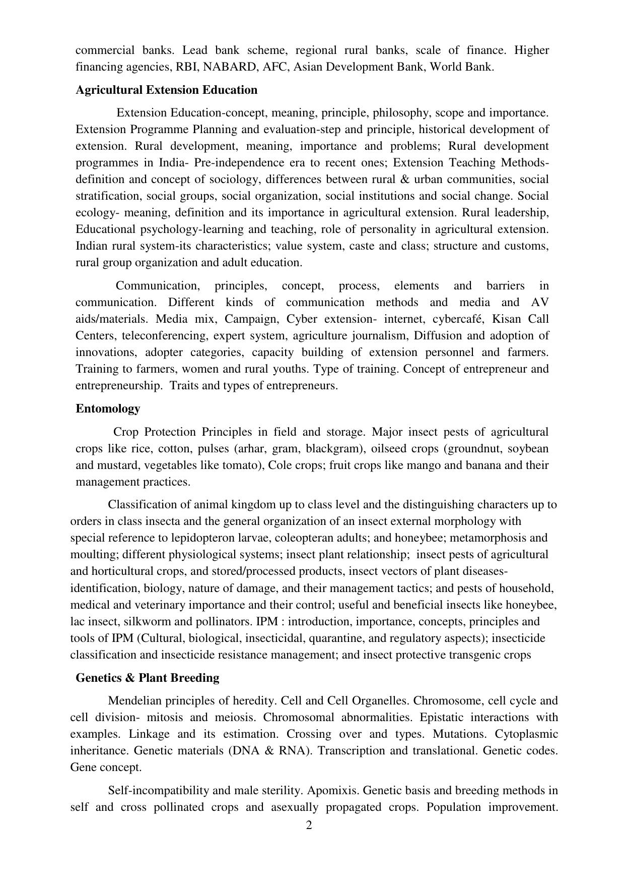 IGKV CET Syllabus - Page 4