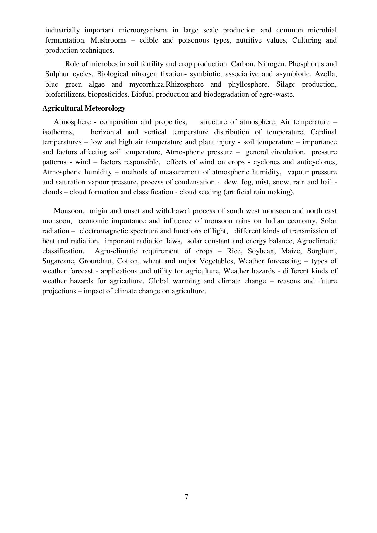 IGKV CET Syllabus - Page 9