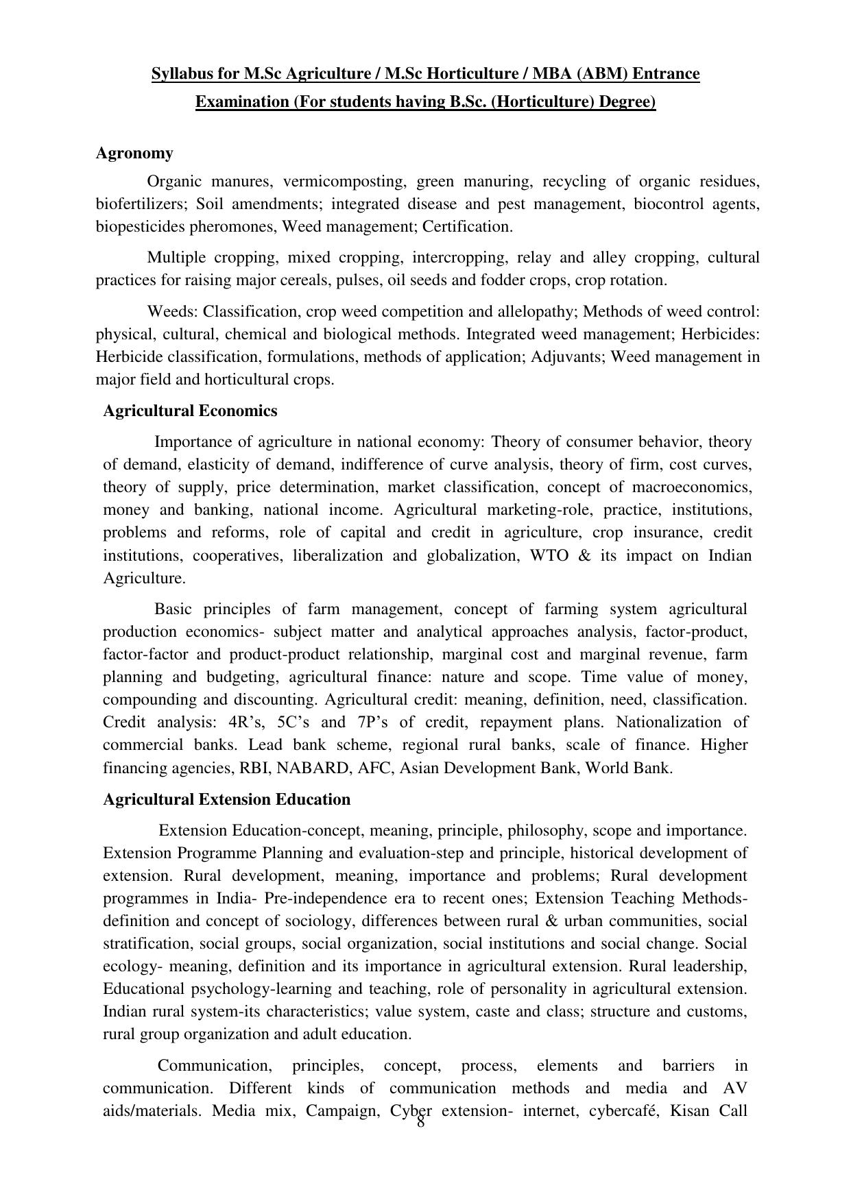 IGKV CET Syllabus - Page 10