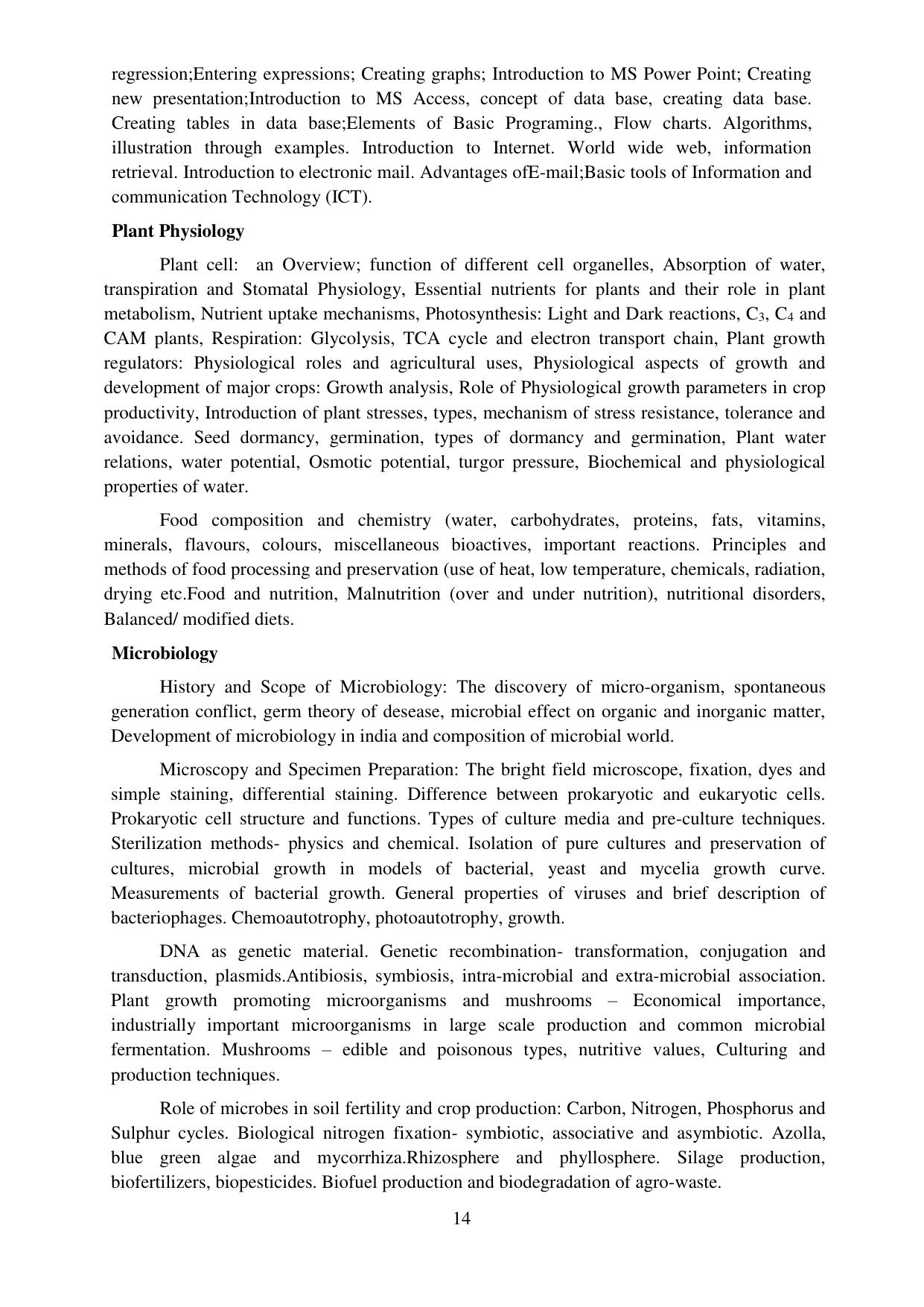 IGKV CET Syllabus - Page 16