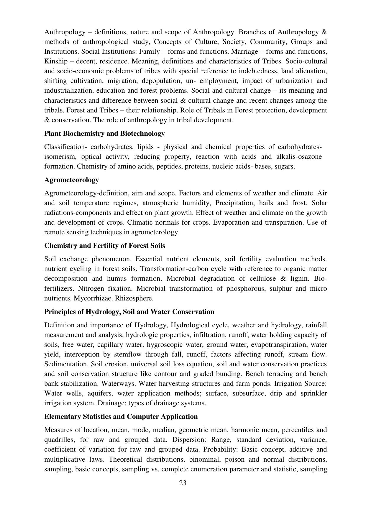 IGKV CET Syllabus - Page 25