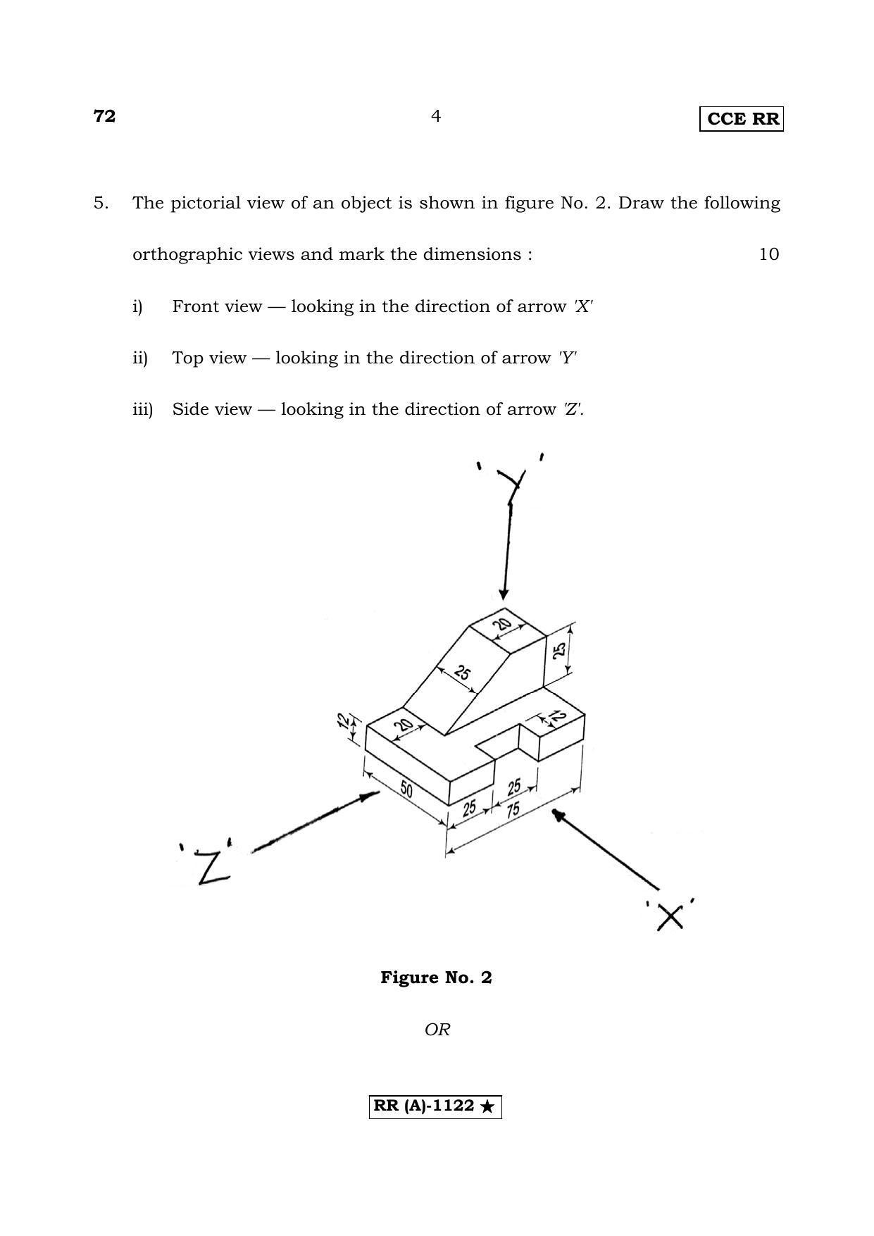 Karnataka SSLC Engineering Graphics (Supplementary) Question Paper 2020 - Page 4