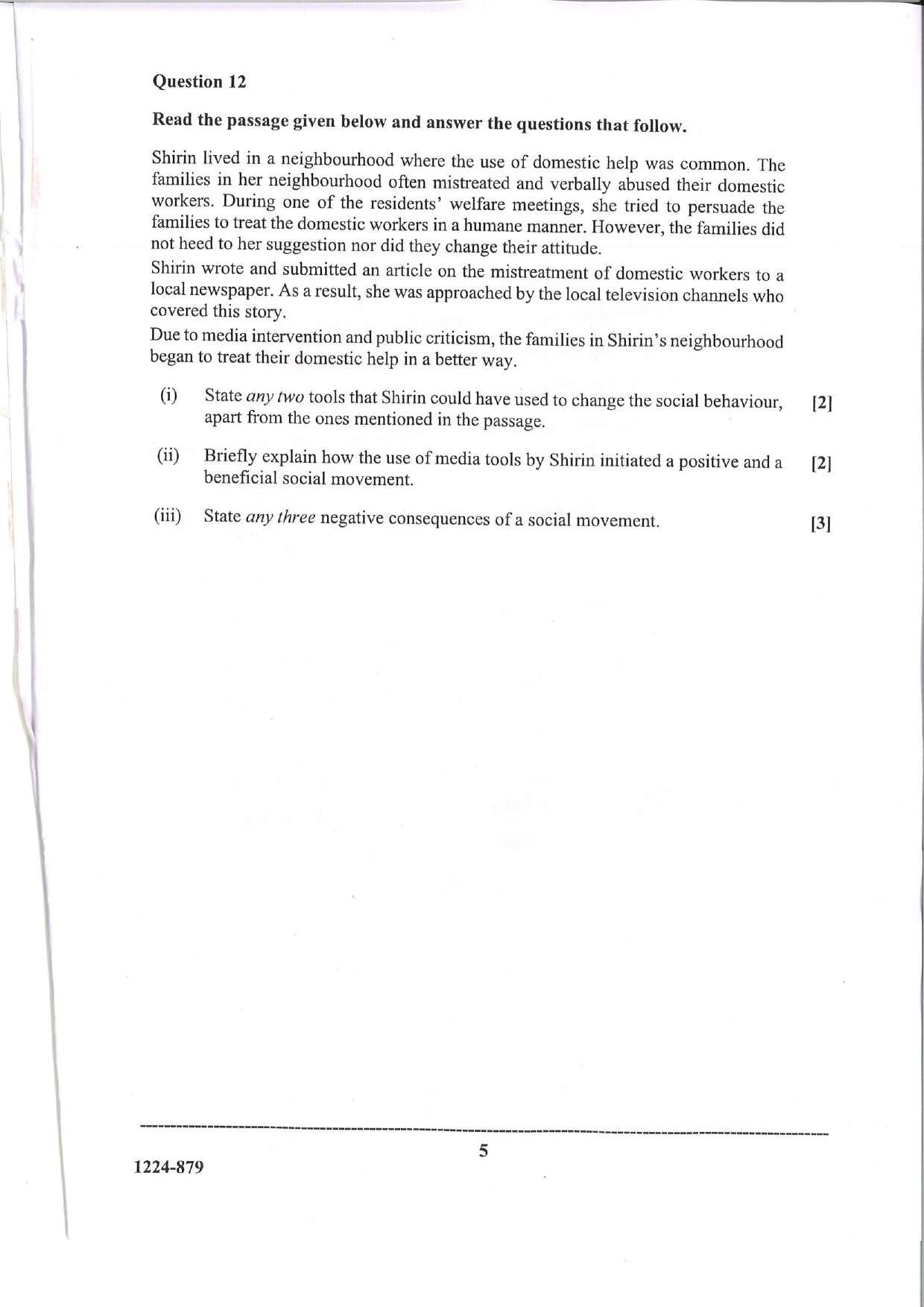 ISC Class 12 Mass Media & Communication 2024 Question Paper - Page 5