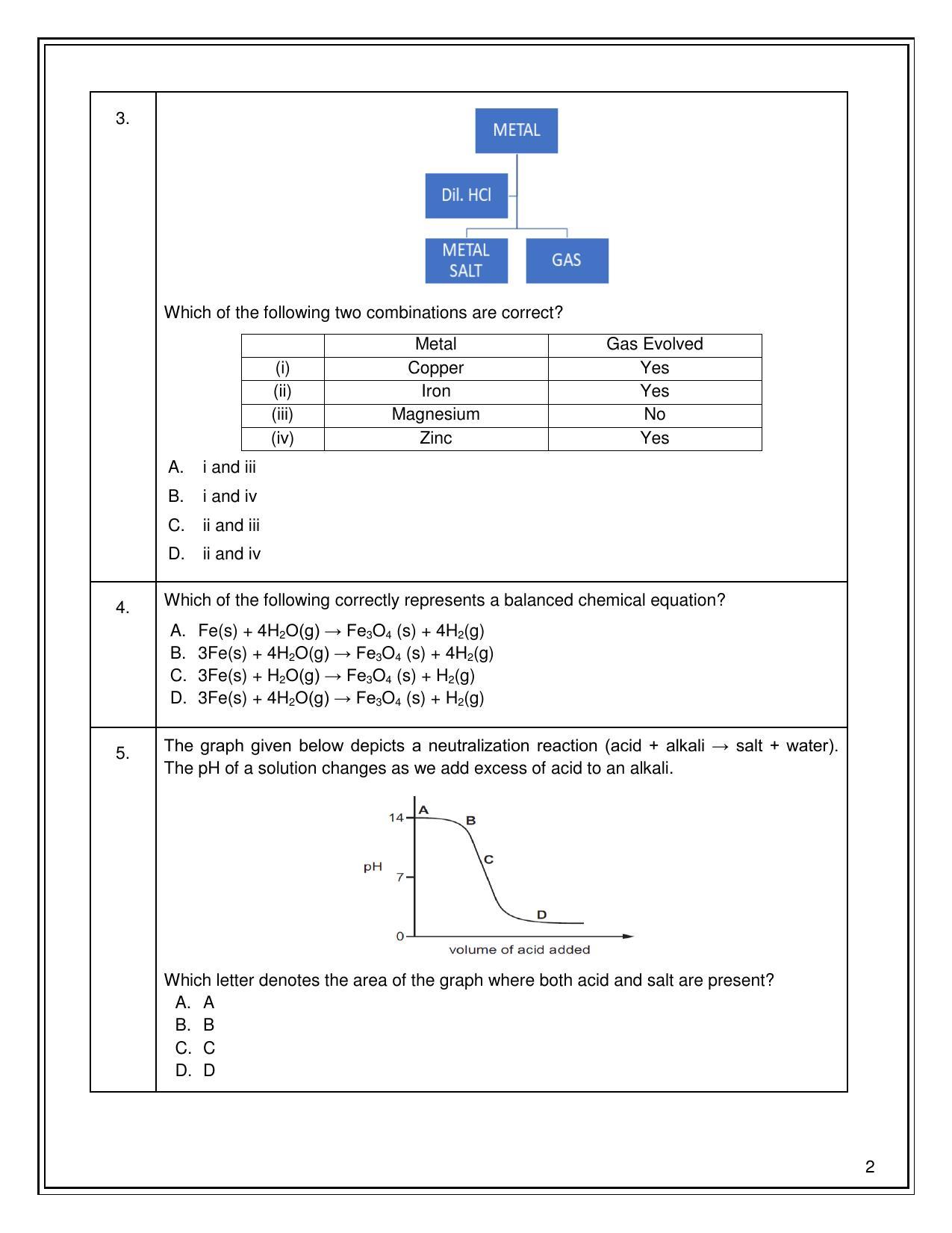 CBSE Class 10 Science Sample Paper 2021-22 - Page 2