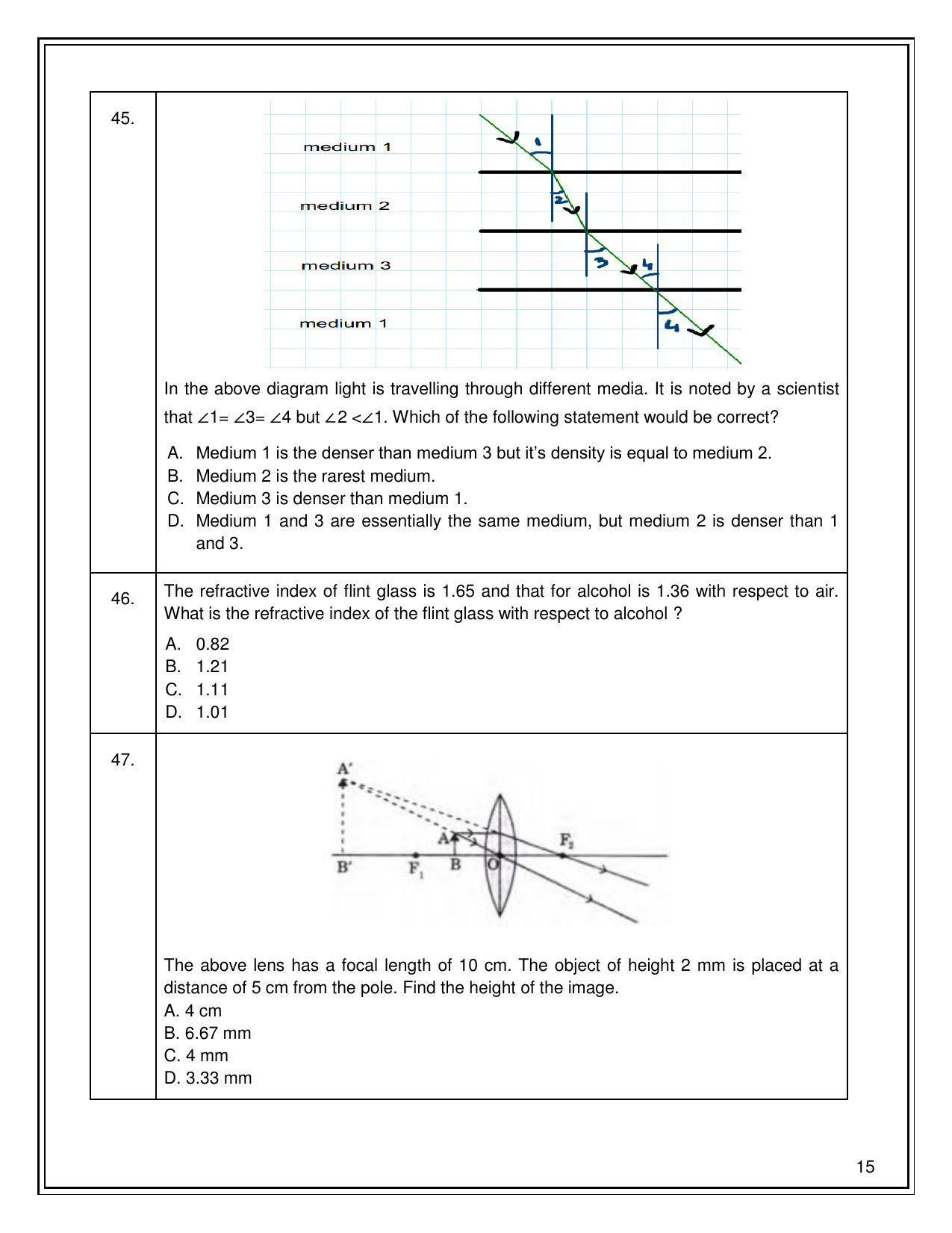 CBSE Class 10 Science Sample Paper 2021-22 - Page 15