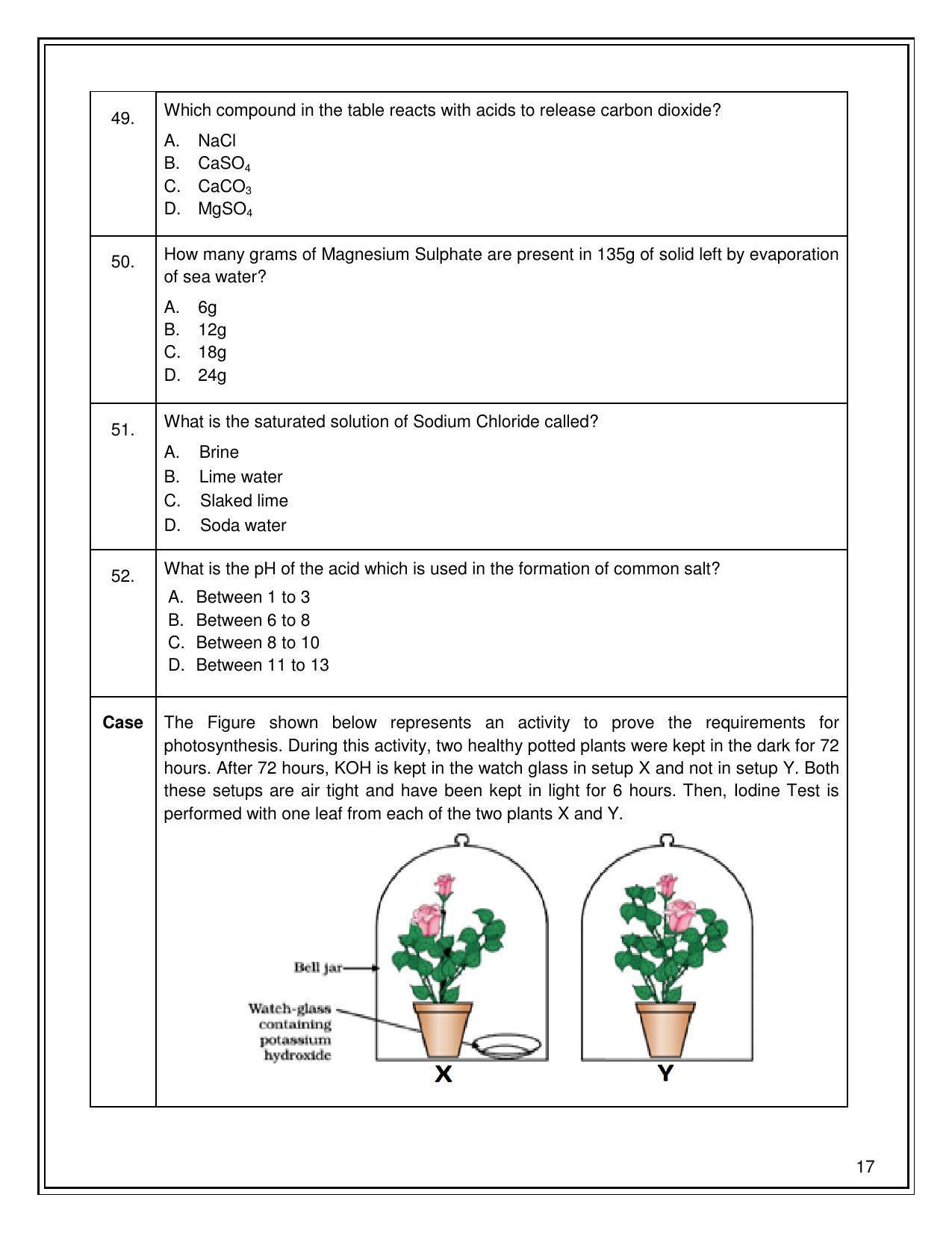 CBSE Class 10 Science Sample Paper 2021-22 - Page 17