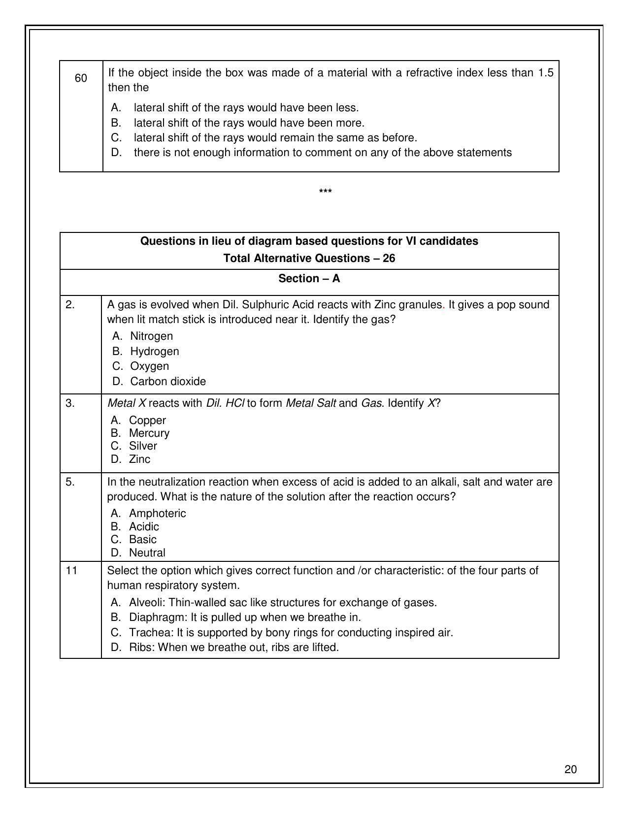 CBSE Class 10 Science Sample Paper 2021-22 - Page 20