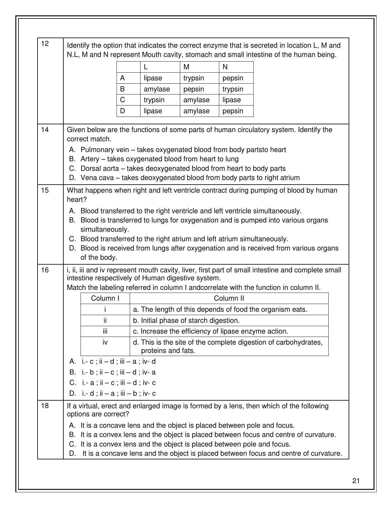 CBSE Class 10 Science Sample Paper 2021-22 - Page 21