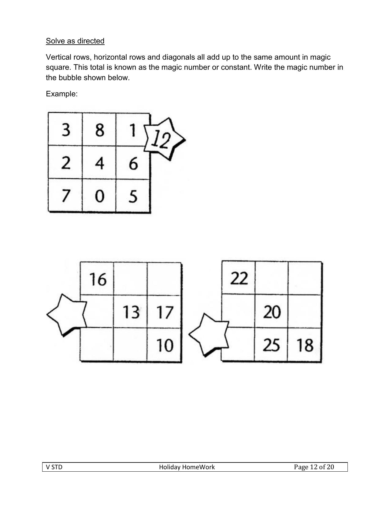 Worksheet for Class 5 Maths Sudoku Puzzles Assignment - Page 6