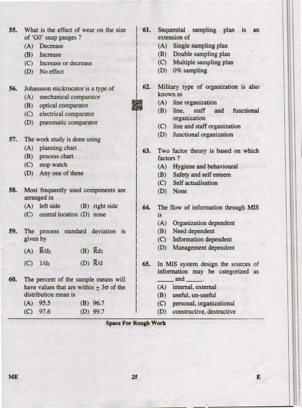 Karnataka PGCET 2019 Mechanical Engineering Question Paper - Page 25