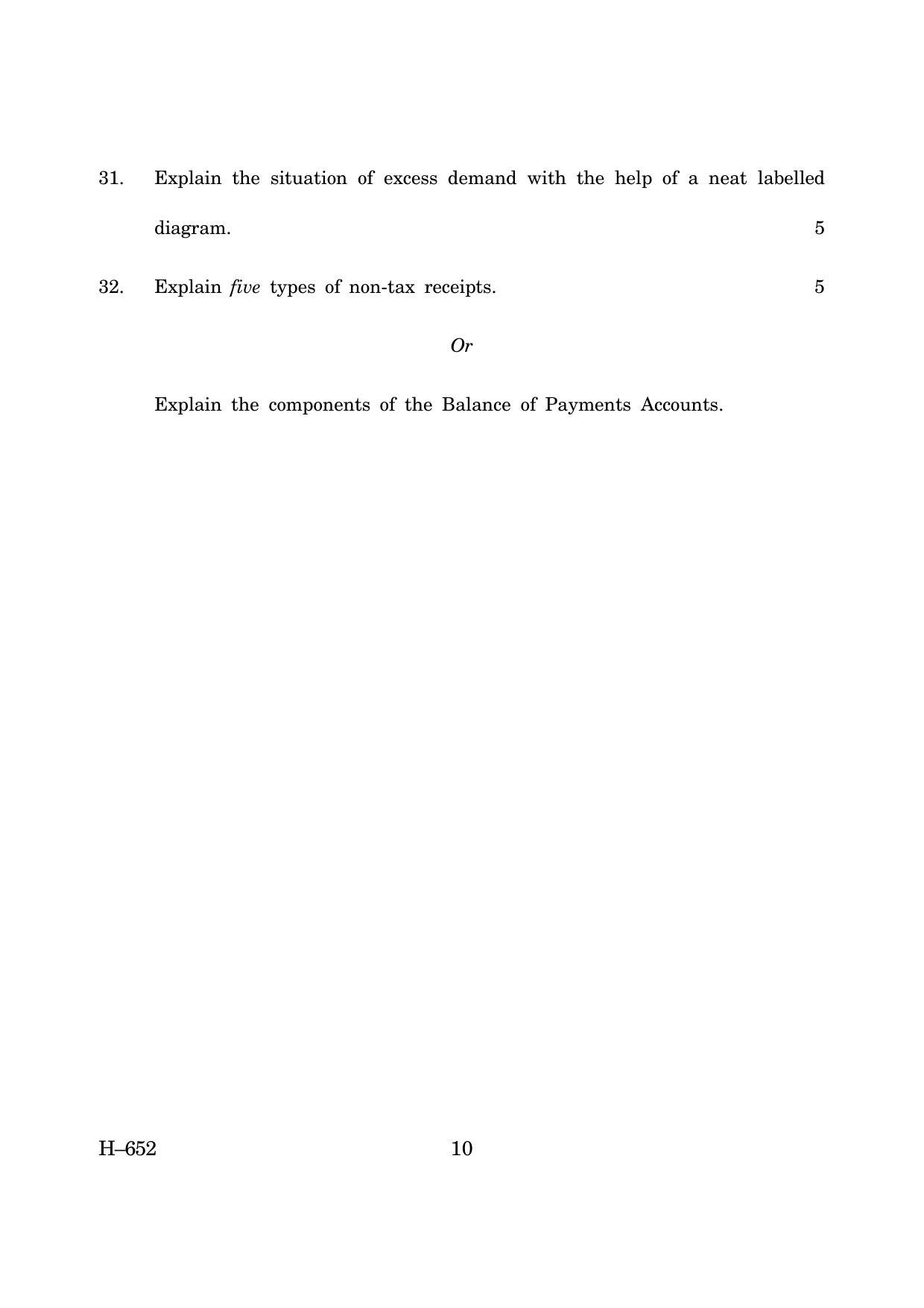 Goa Board Class 12 Economics (March 2019) Question Paper - Page 10