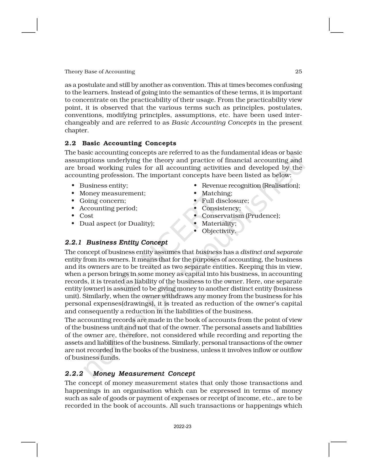 NCERT Book for Class 11 Accountancy (Part-I) Chapter 2 Theory Base of Accounting - Page 3