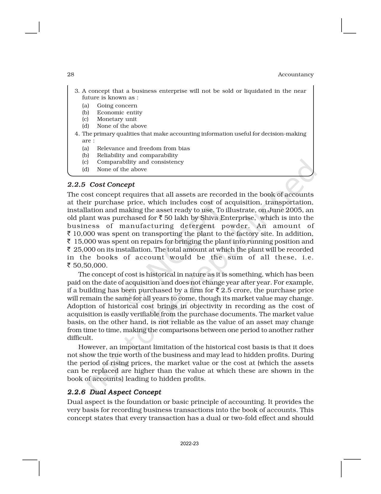 NCERT Book for Class 11 Accountancy (Part-I) Chapter 2 Theory Base of Accounting - Page 6