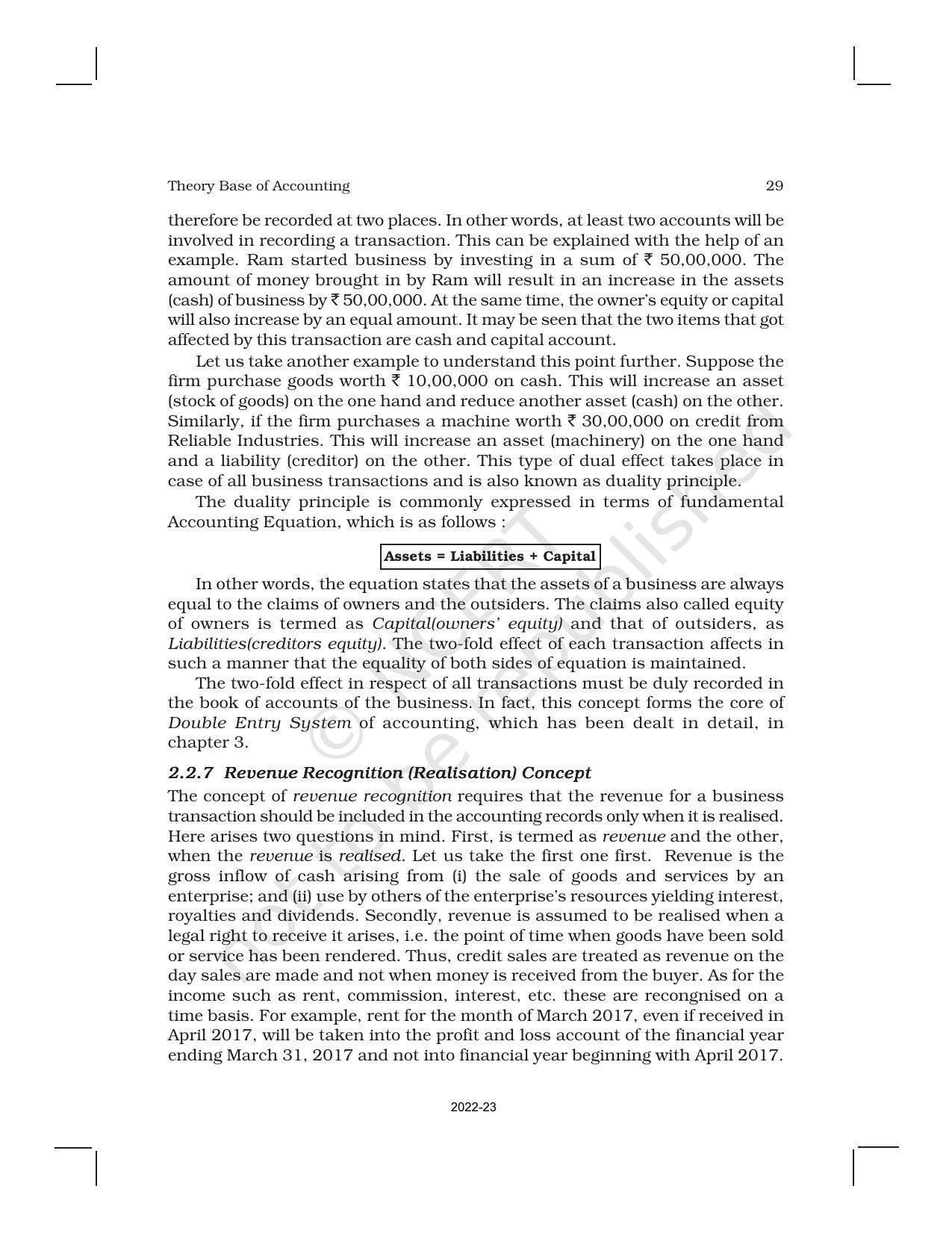 NCERT Book for Class 11 Accountancy (Part-I) Chapter 2 Theory Base of Accounting - Page 7