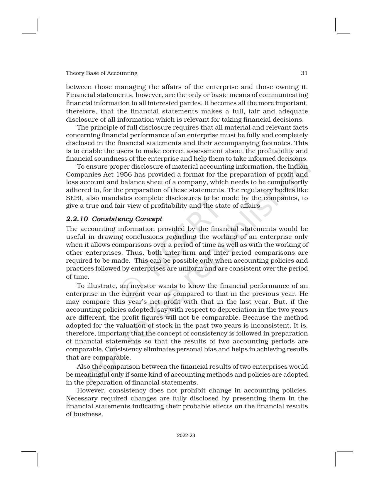 NCERT Book for Class 11 Accountancy (Part-I) Chapter 2 Theory Base of Accounting - Page 9